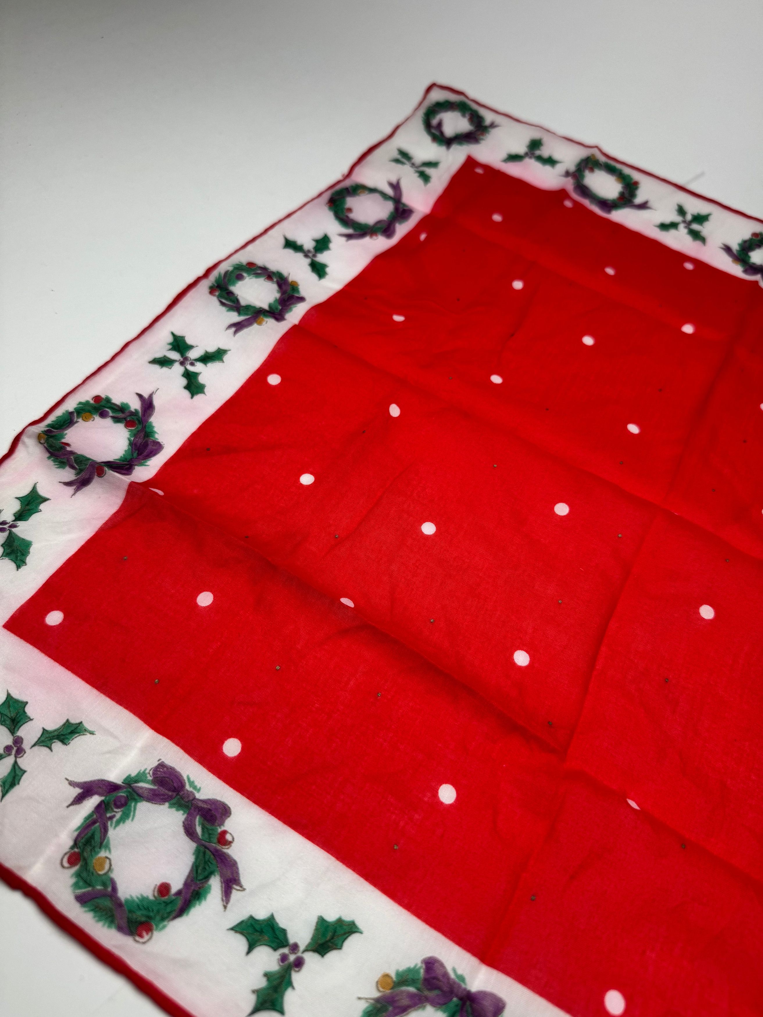 Dior Vintage Scarf Red White Christmas Size ONE SIZE - 3 Thumbnail