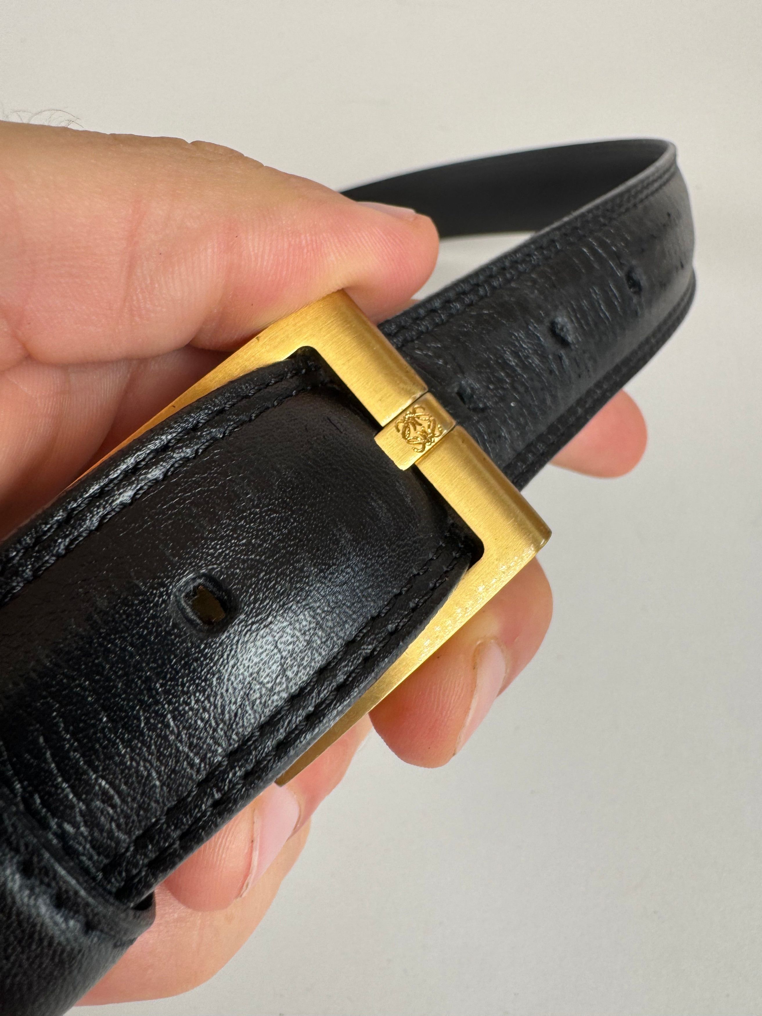 Loewe Vintage Madrid Leather Belt black Size ONE SIZE - 8 Thumbnail