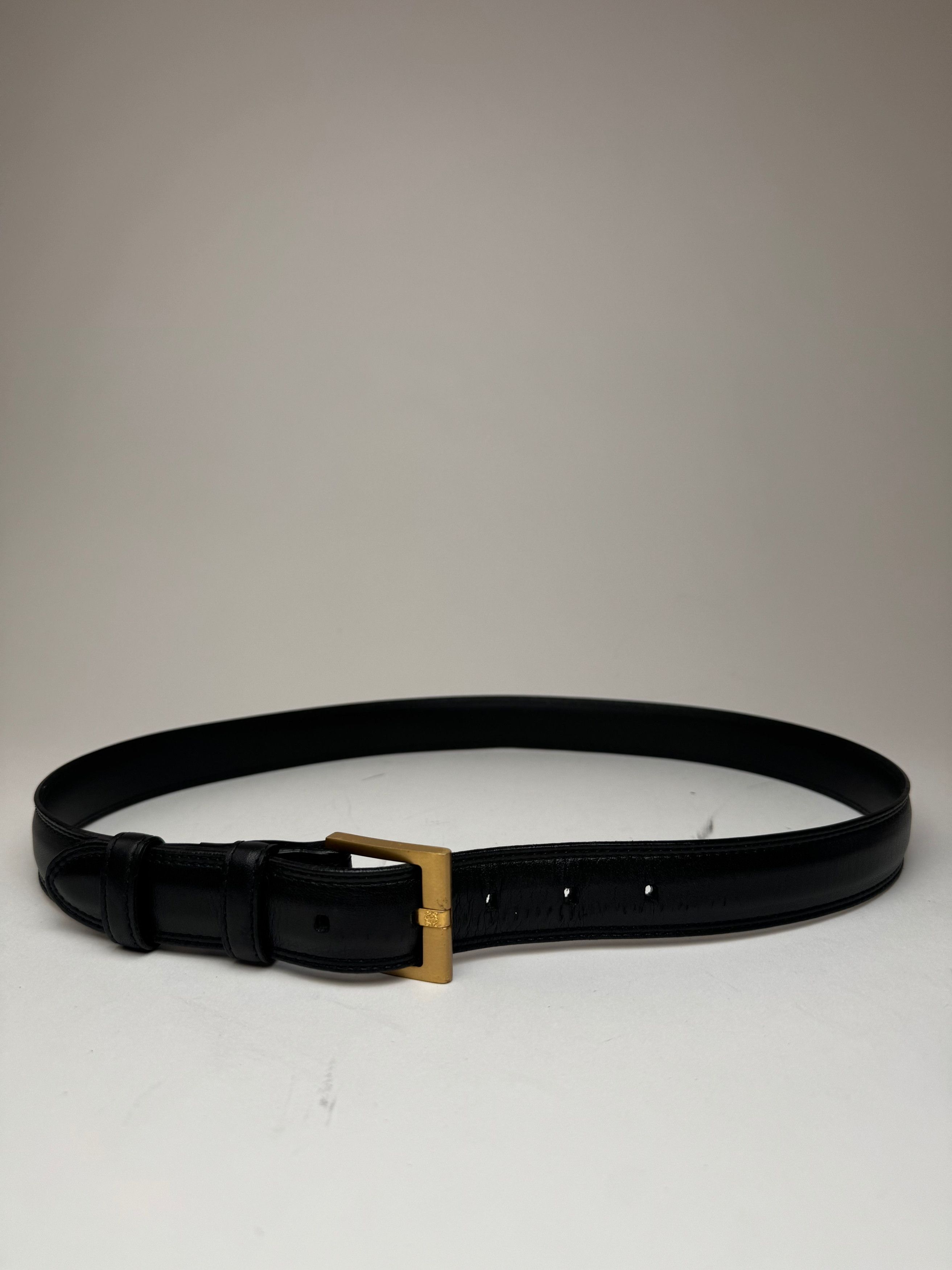 Loewe Vintage Madrid Leather Belt black Size ONE SIZE - 4 Thumbnail