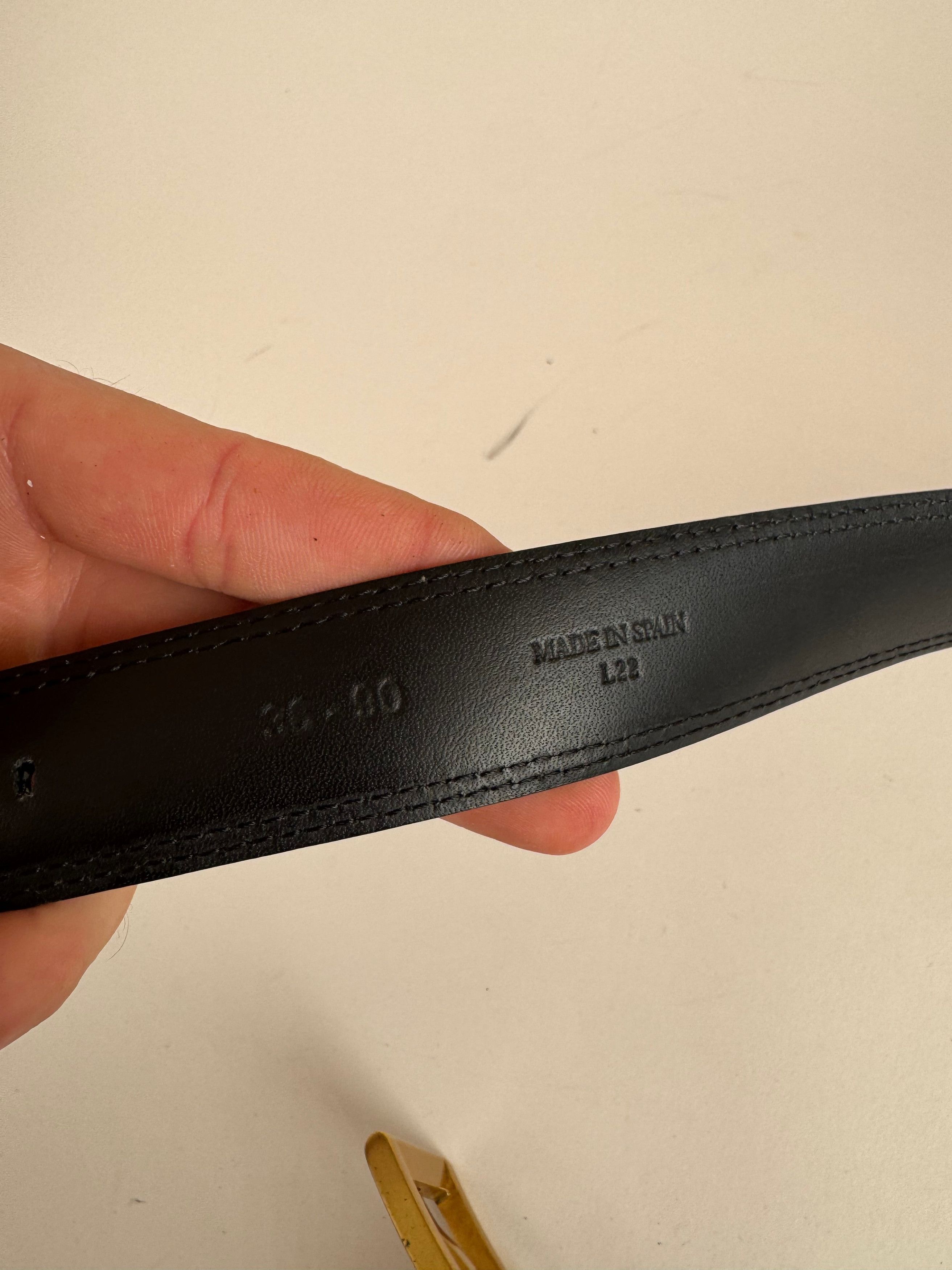 Loewe Vintage Madrid Leather Belt black Size ONE SIZE - 11 Thumbnail