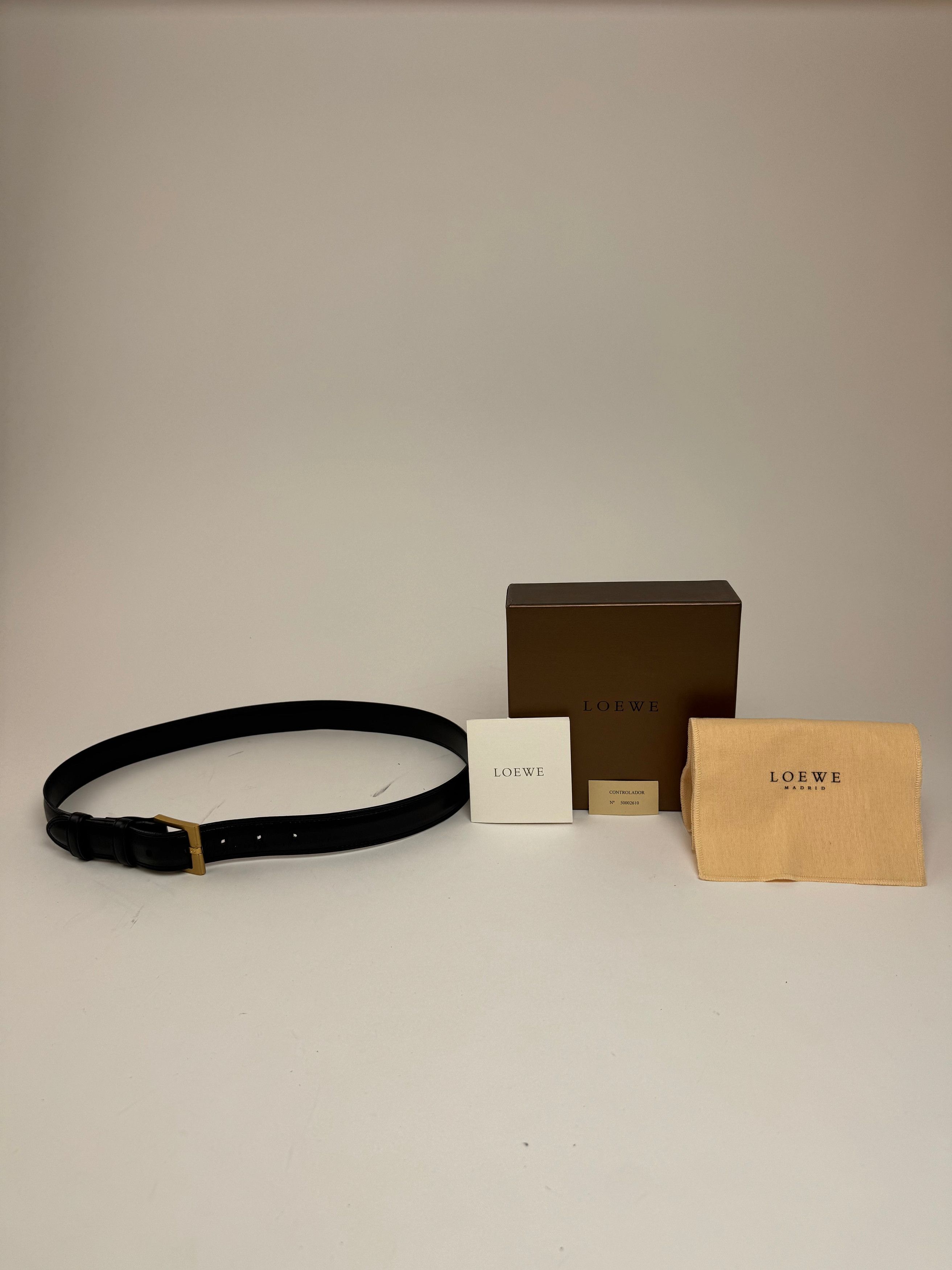 Loewe Vintage Madrid Leather Belt black Size ONE SIZE - 2 Thumbnail