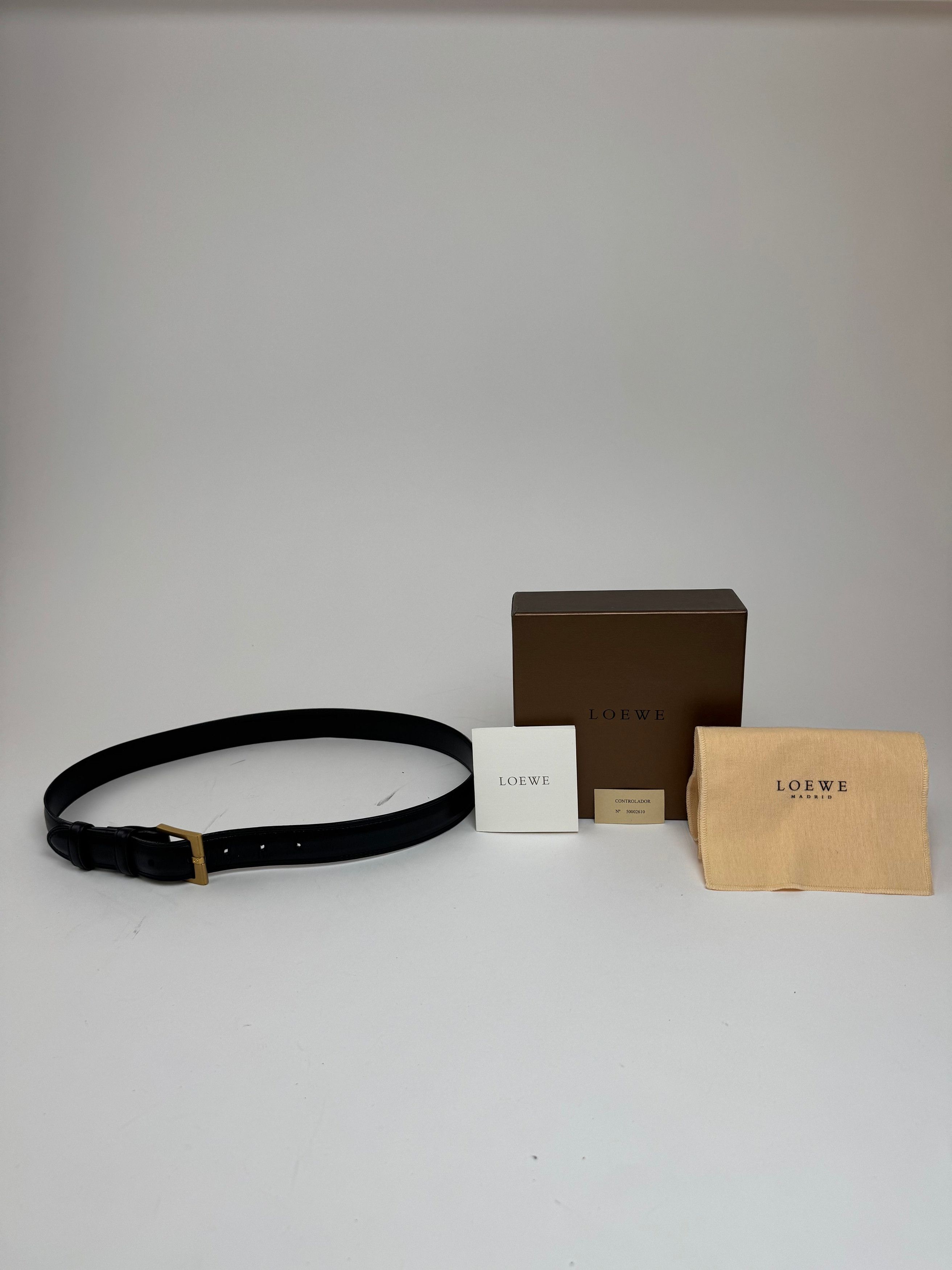 Loewe Vintage Madrid Leather Belt black Size ONE SIZE - 15 Thumbnail