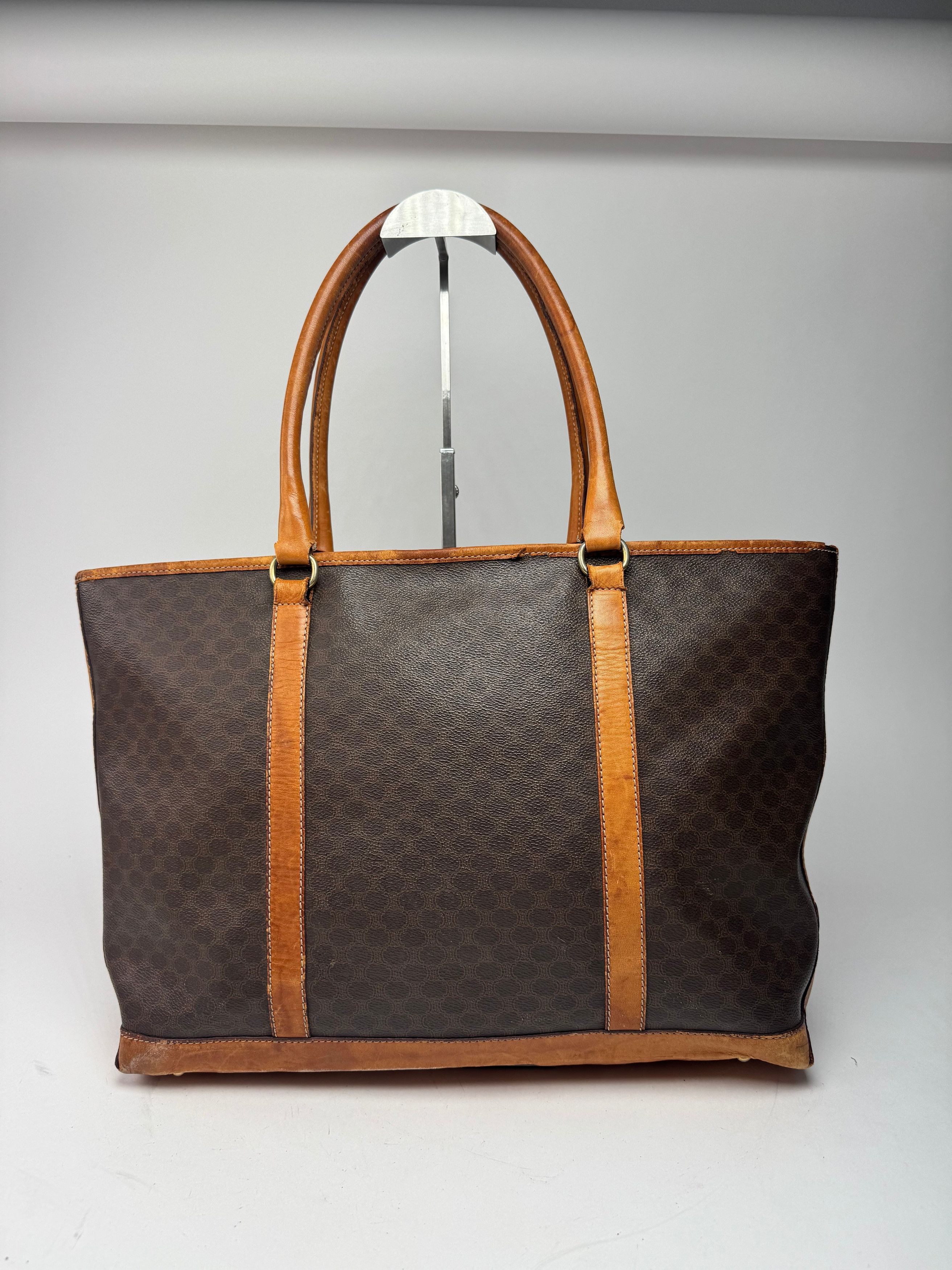 Celine Vintage Paris Triomphe Monogram Leather Bag brown Size ONE SIZE - 2 Thumbnail