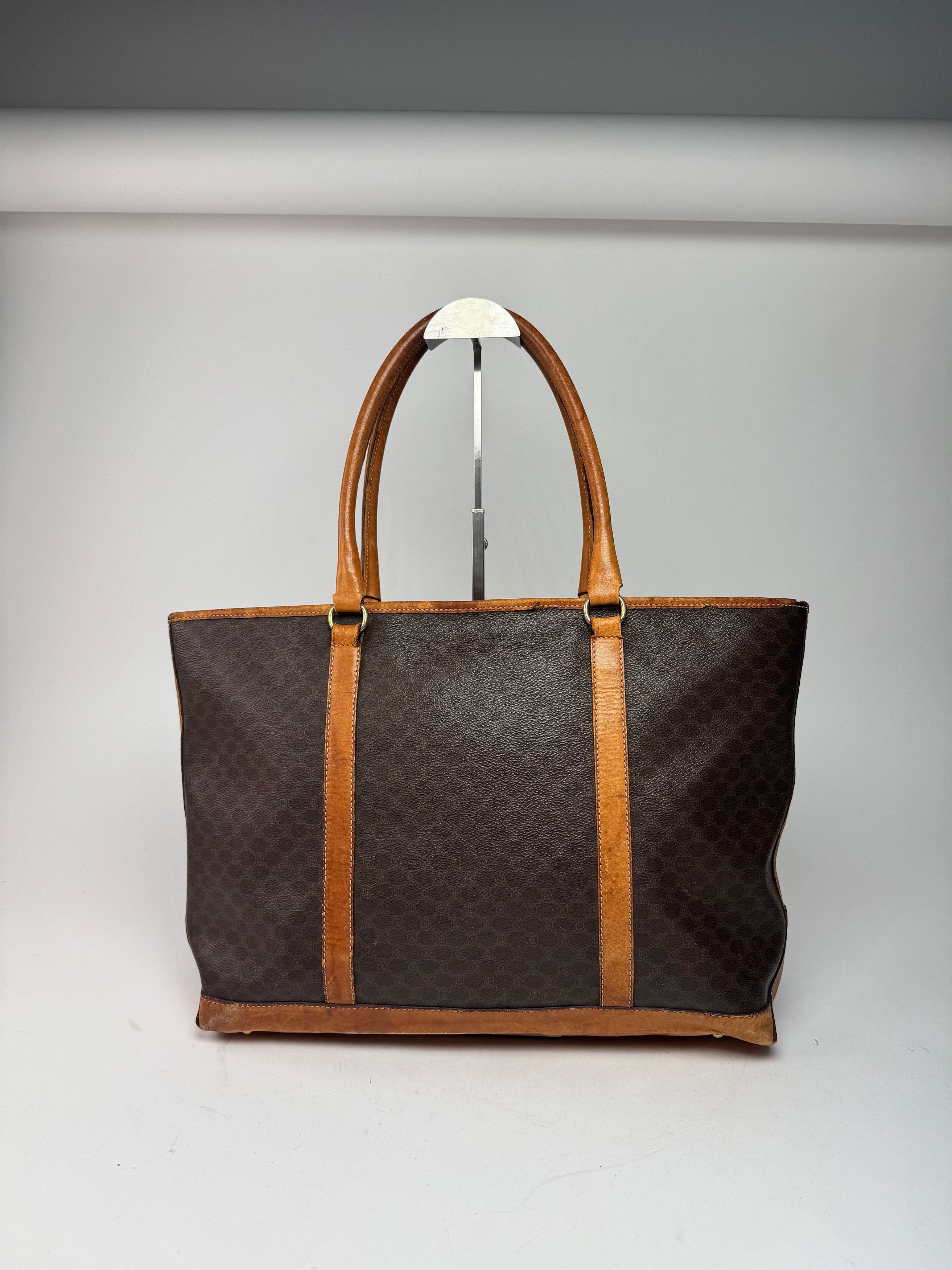 Celine Vintage Paris Triomphe Monogram Leather Bag brown Size ONE SIZE - 9 Thumbnail