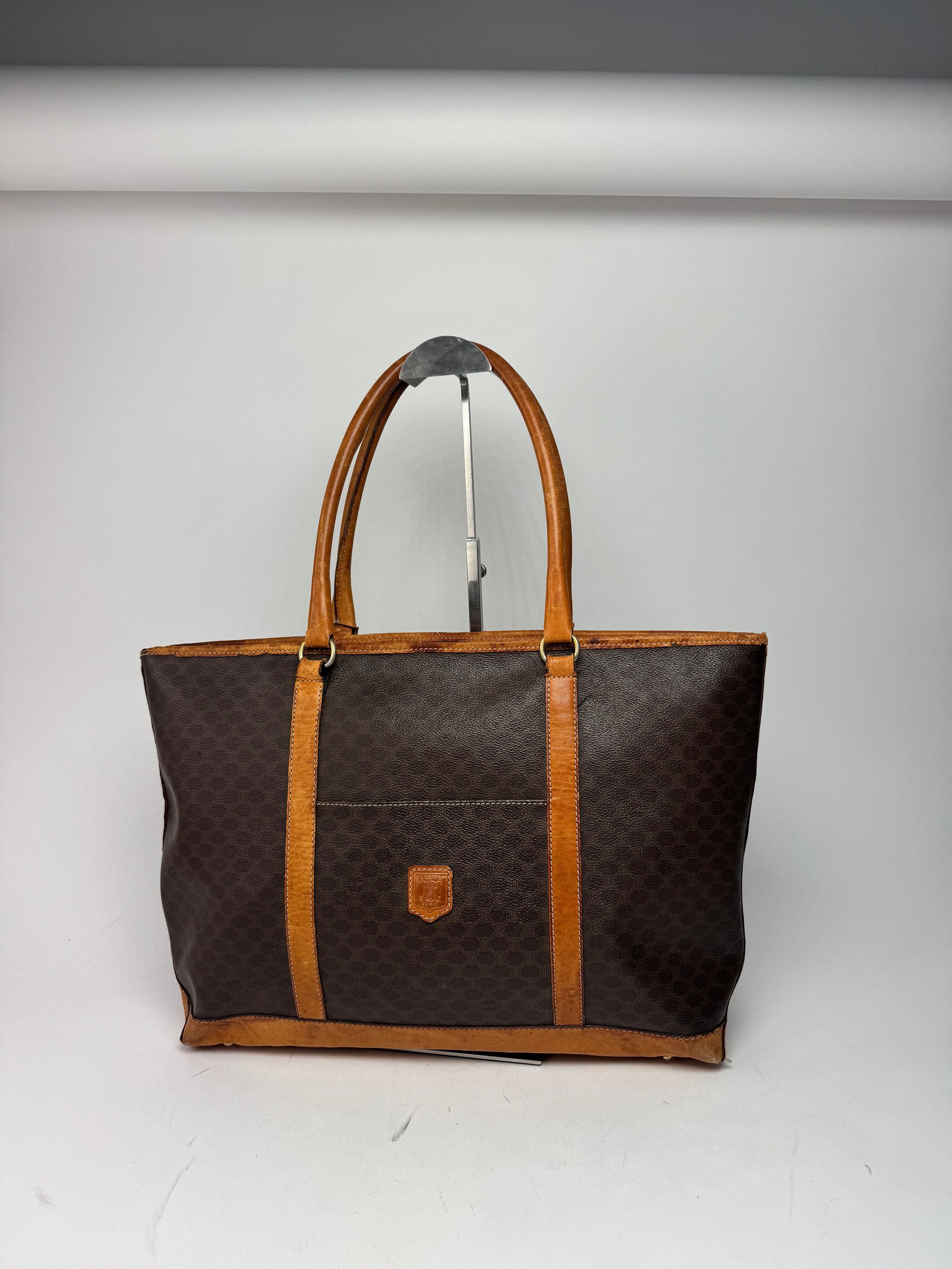Celine Vintage Paris Triomphe Monogram Leather Bag brown Size ONE SIZE - 7 Thumbnail