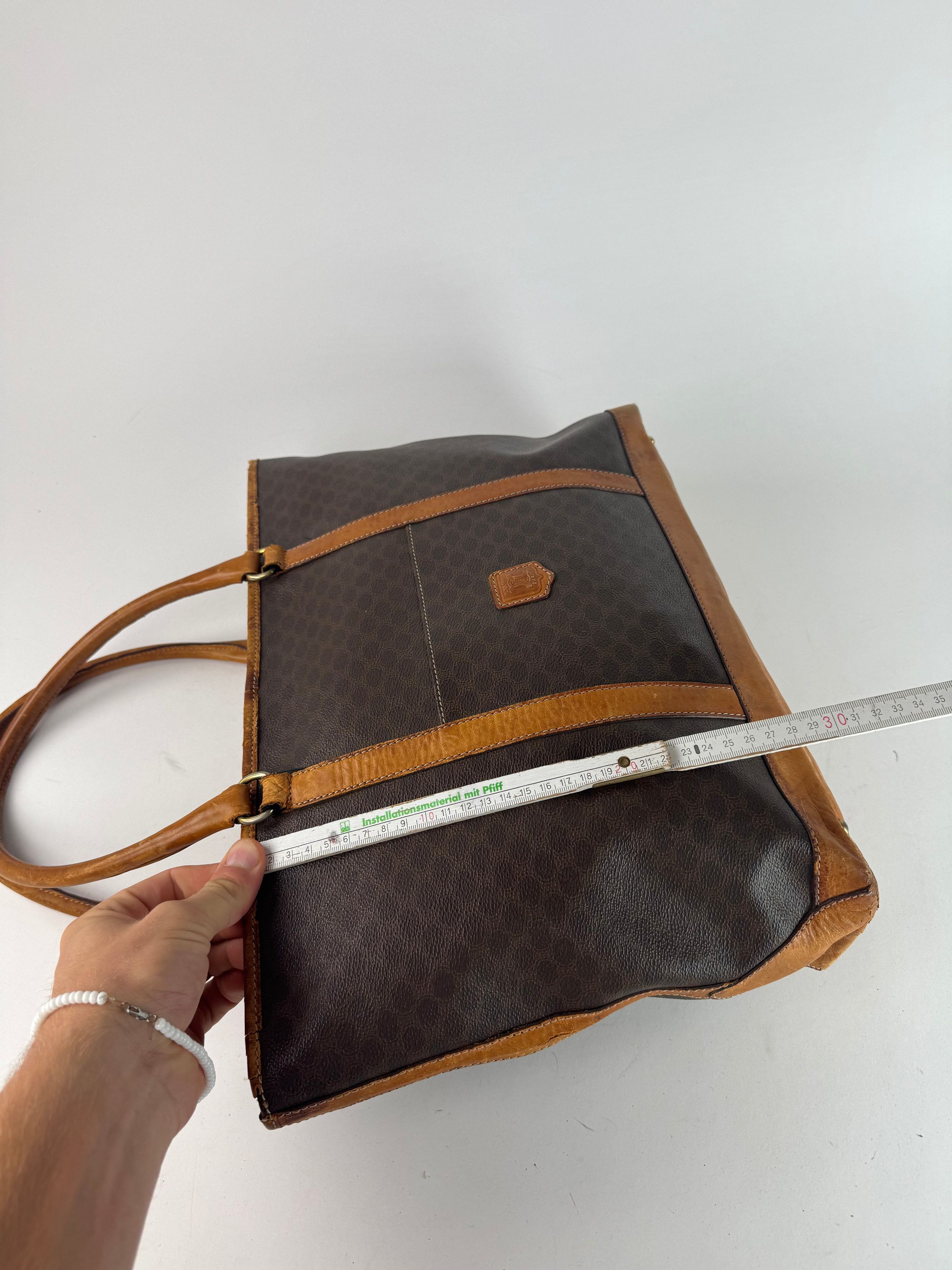 Celine Vintage Paris Triomphe Monogram Leather Bag brown Size ONE SIZE - 11 Thumbnail