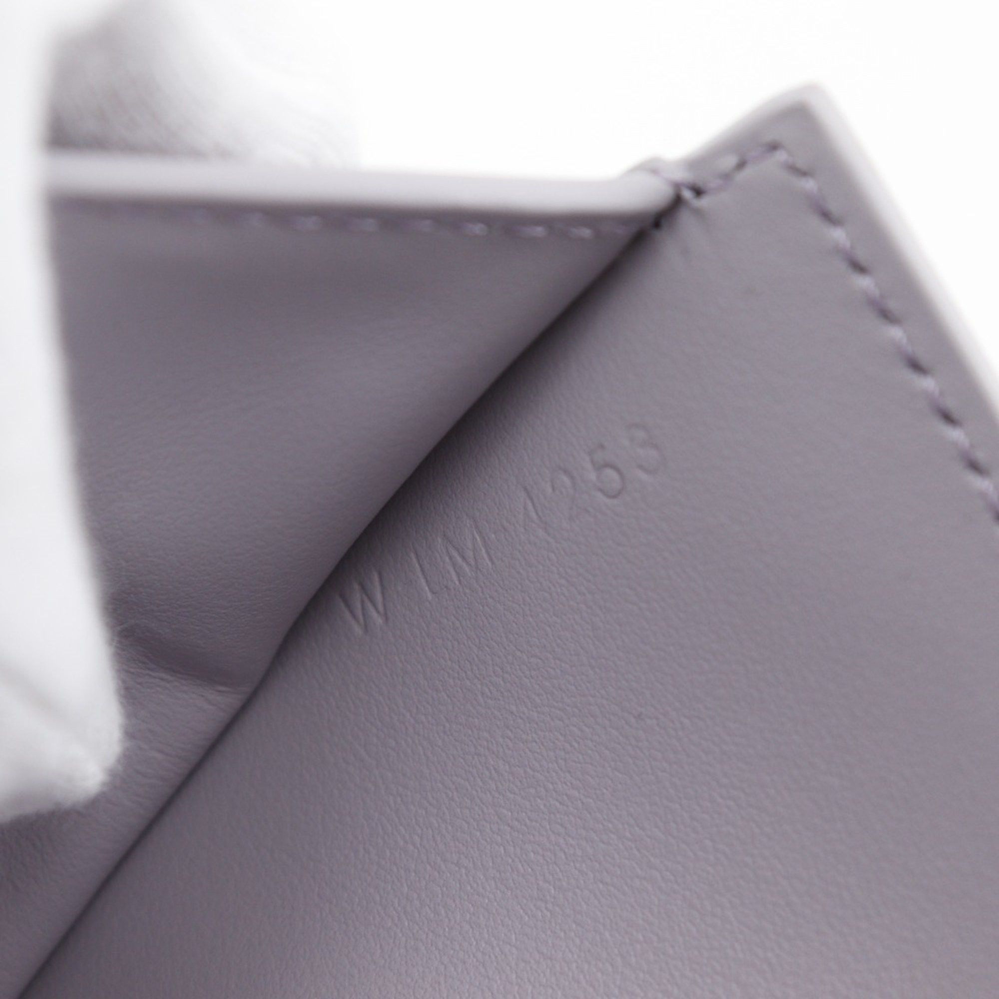 Celine Celine Triomphe Tri-fold Wallet, Small Flap Compact Leather, Purple, Snap Button, Triomphe, Women's Size ONE SIZE - 12 Thumbnail