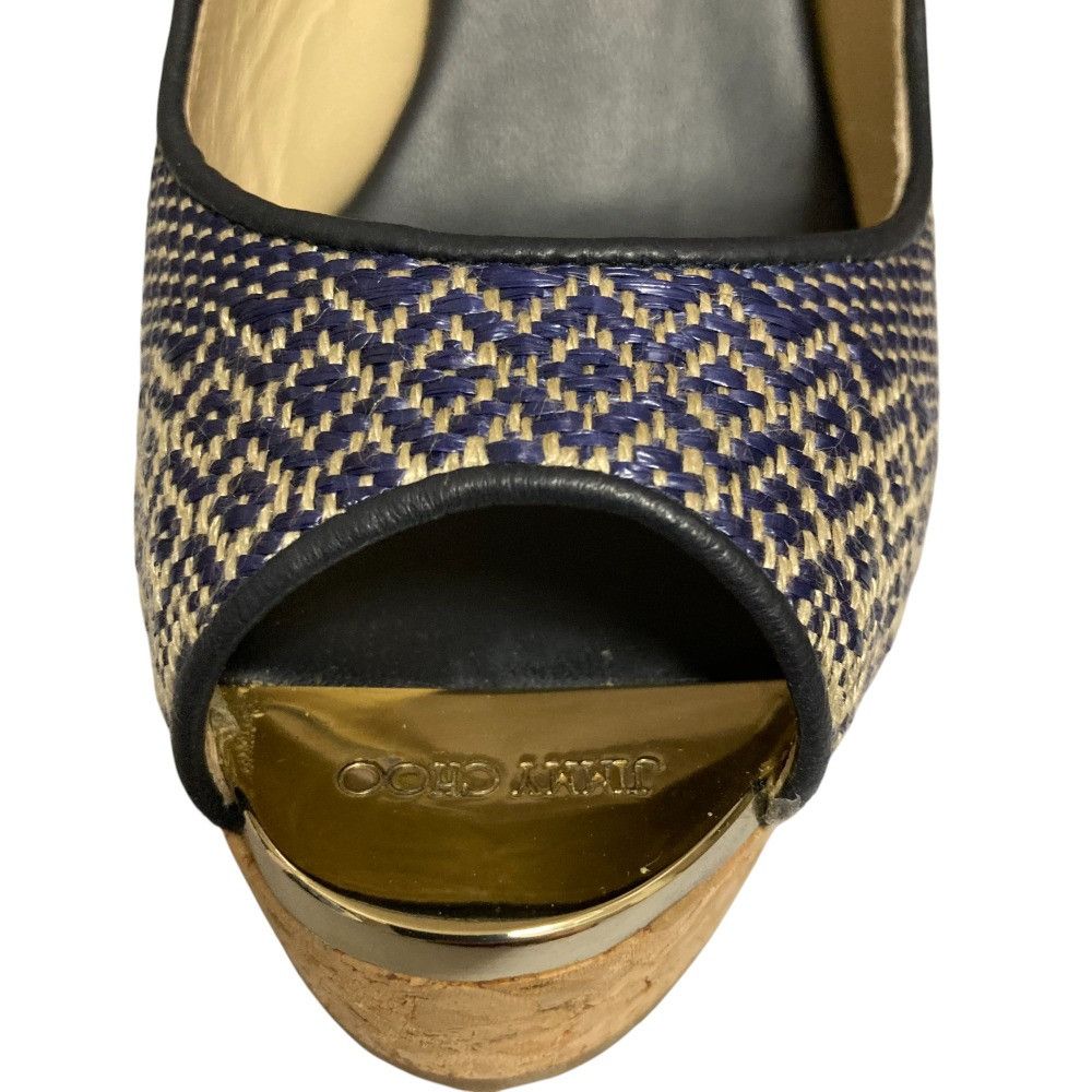 Jimmy Choo Jimmy Choo Jimmy Choo Wedge Open Toe Slingback Pumps Leather Shoes DUTY FREE for USA Size ONE SIZE - 5 Thumbnail