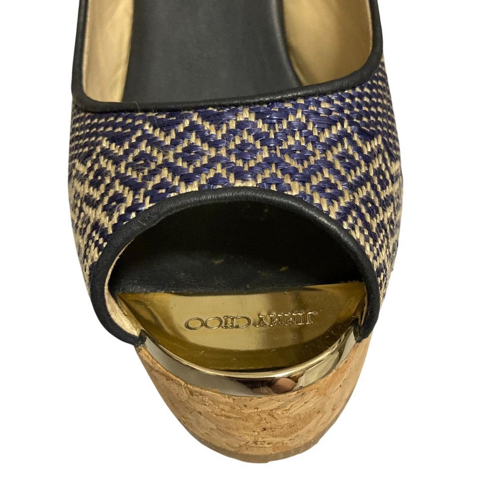 Jimmy Choo Jimmy Choo Jimmy Choo Wedge Open Toe Slingback Pumps Leather Shoes DUTY FREE for USA Size ONE SIZE - 6 Thumbnail