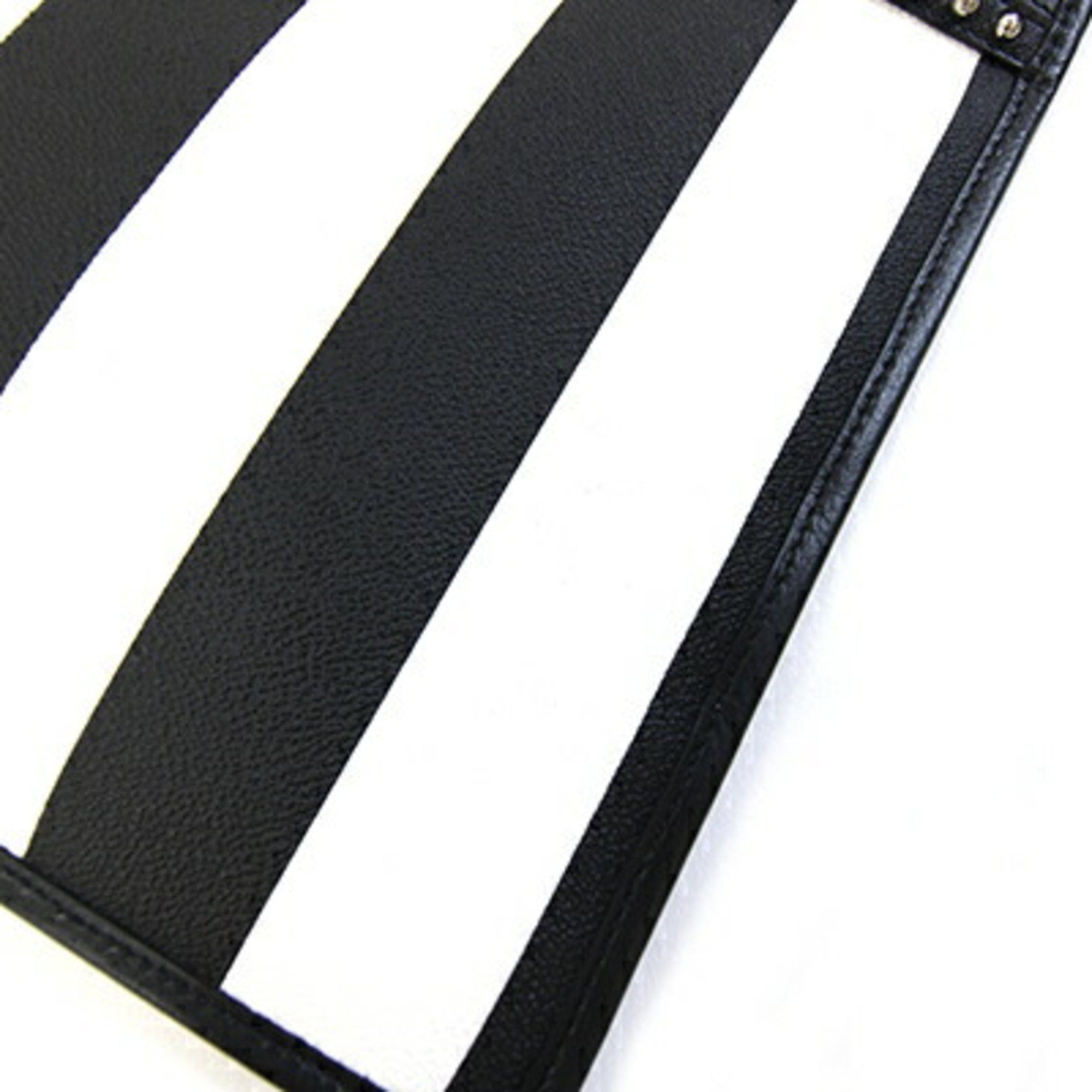 Givenchy Givenchy Clutch Bag BC06346367 Black and White PVC Leather Flat Pouch with Studs Stripes for Women Size ONE SIZE - 5 Thumbnail