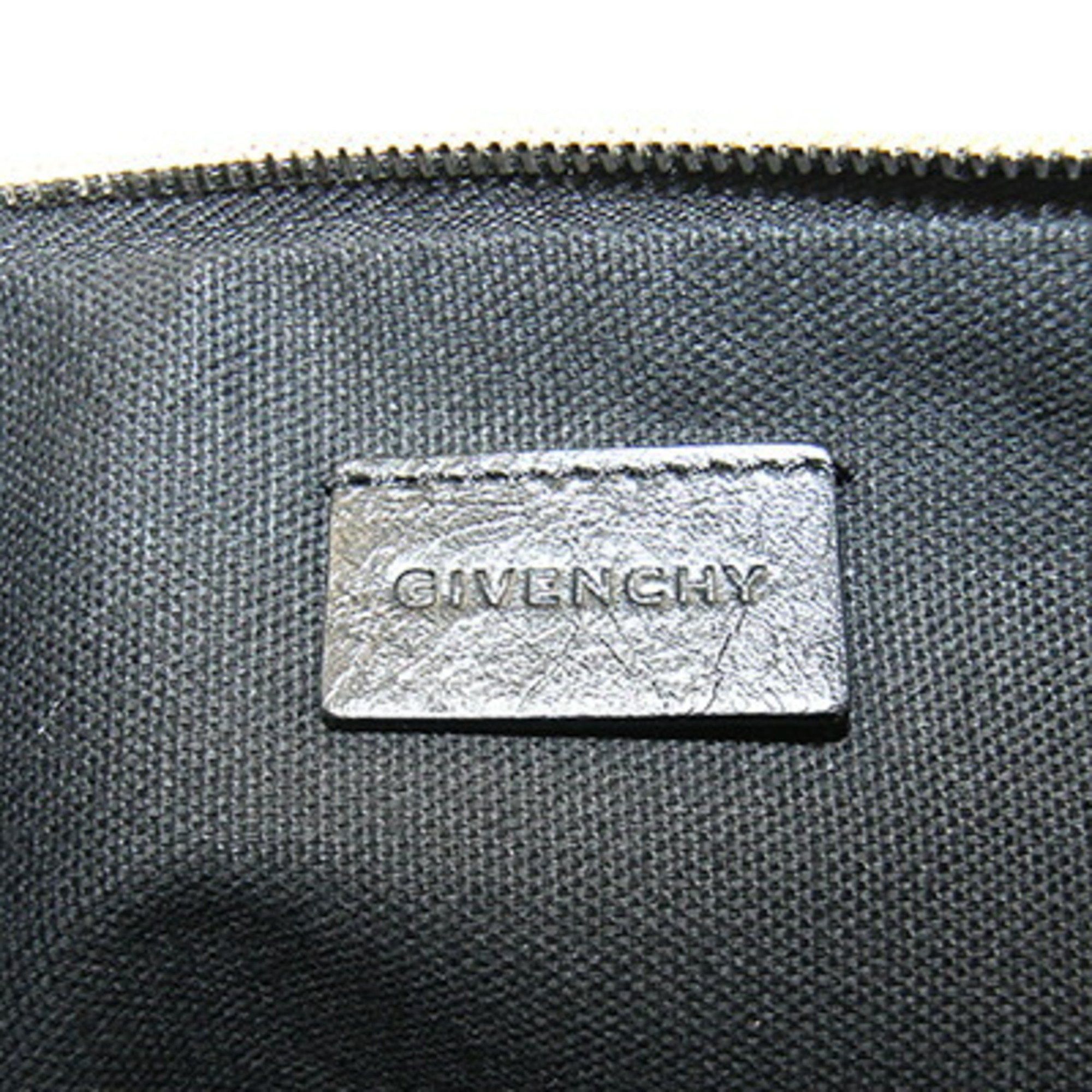 Givenchy Givenchy Clutch Bag BC06346367 Black and White PVC Leather Flat Pouch with Studs Stripes for Women Size ONE SIZE - 4 Thumbnail