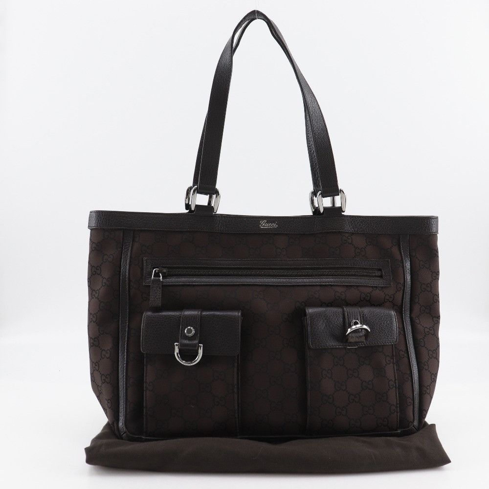 Gucci Gucci Gucci Abbey Line Nylon Canvas Tote Bag Canvas Tote Bag 268639 DUTY FREE for USA Size ONE SIZE - 20 Thumbnail