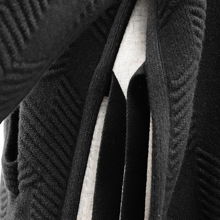 Hermes Hermes Hermes Herringbone Wool Long Cardigan Leather Outerwear DUTY FREE for USA Size ONE SIZE - 18 Thumbnail