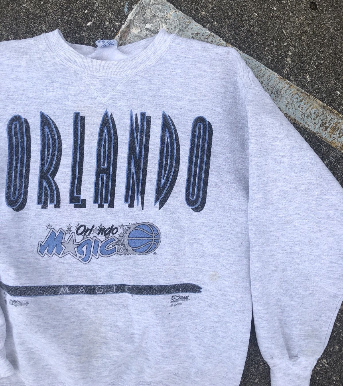NBA × Vintage VTG ORLANDO MAGIC NBA CREWNECK SWEATSHIRT MEDIUM GRAY 90s Size US M / EU 48-50 / 2 - 2 Thumbnail
