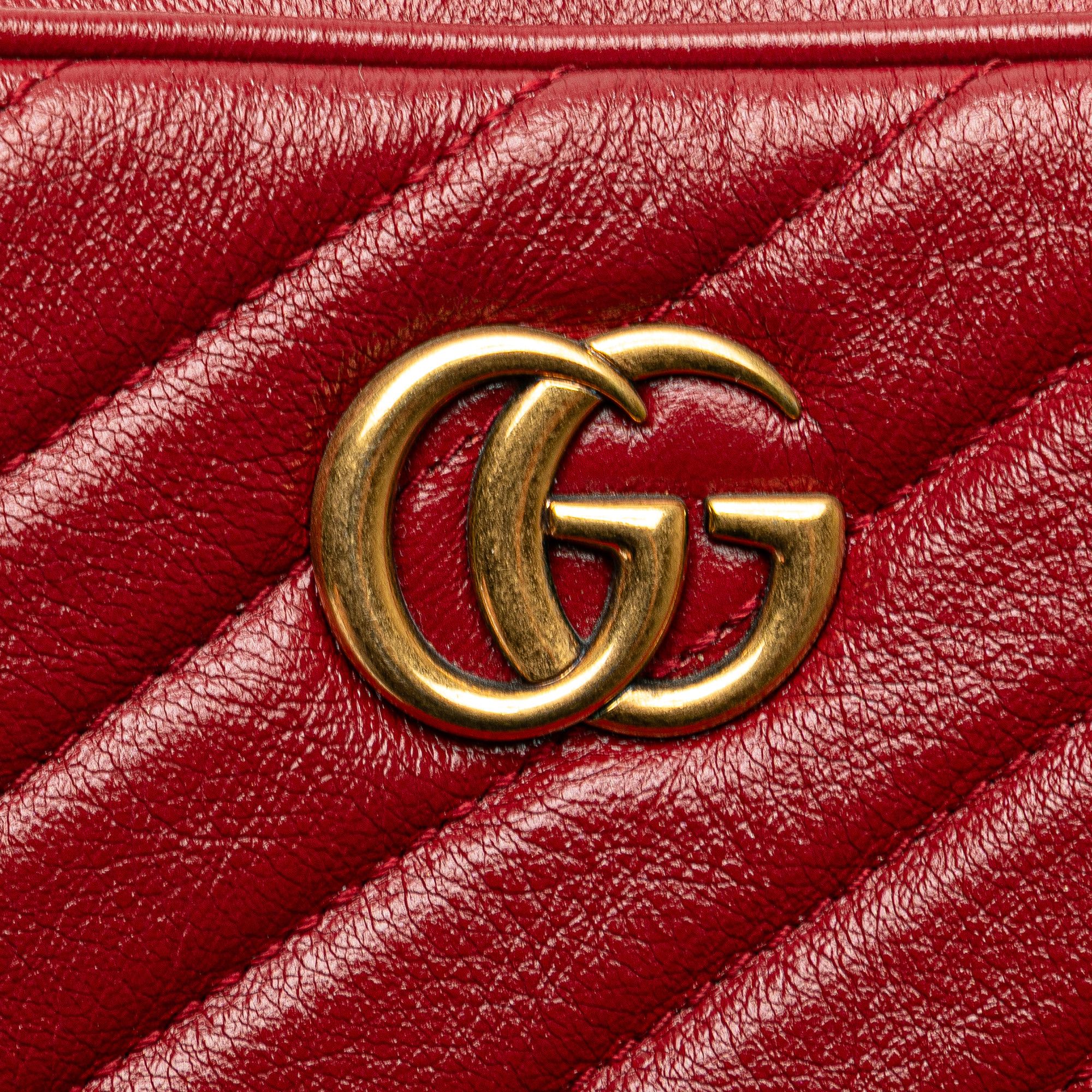 Gucci Gucci GG Marmont Matelasse Leather Double Zip Crossbody Size ONE SIZE - 8 Thumbnail