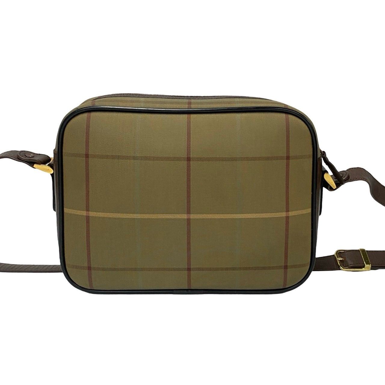 Burberry Burberry Burberrys Leather Canvas Shoulder Bag Leather Shoulder Bag DUTY FREE for USA Size ONE SIZE - 5 Thumbnail