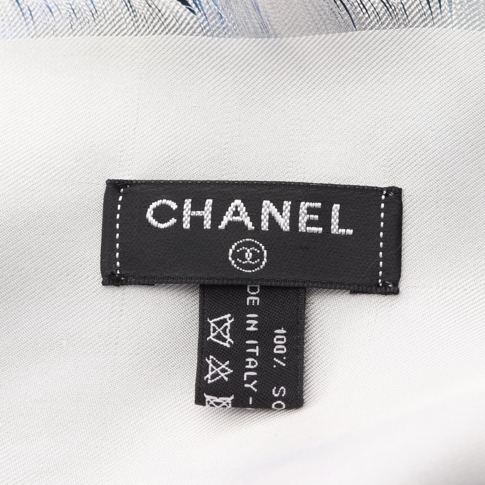 Chanel Chanel Chanel Silk Stole Others Shawl DUTY FREE for USA Size ONE SIZE - 2 Thumbnail