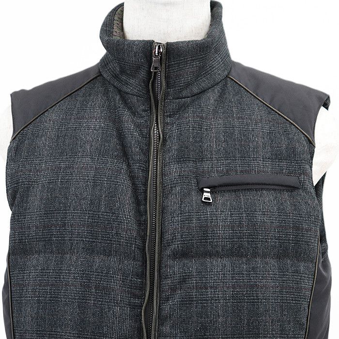Other Other Etro Glen Check Down Vest Sheepskin Outerwear Leather Outerwear 112-15715-0183 DUTY FREE for USA Size ONE SIZE - 2 Thumbnail