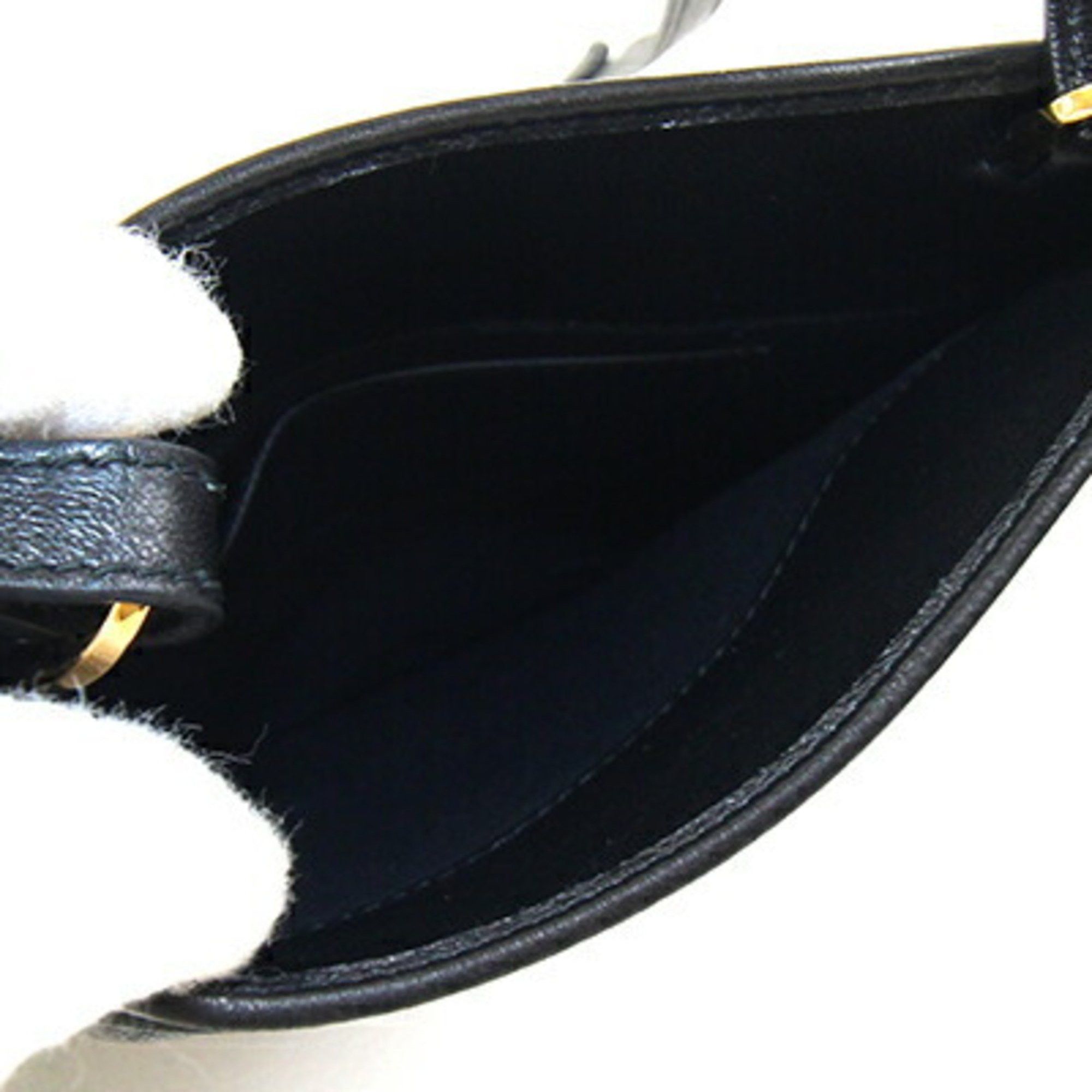 Miu Miu Miu Miu Miu Matelasse Shoulder Bag 5ZH018 Black Leather Pochette No Gusset Crossbody Gathered Women's MIU Size ONE SIZE - 3 Thumbnail