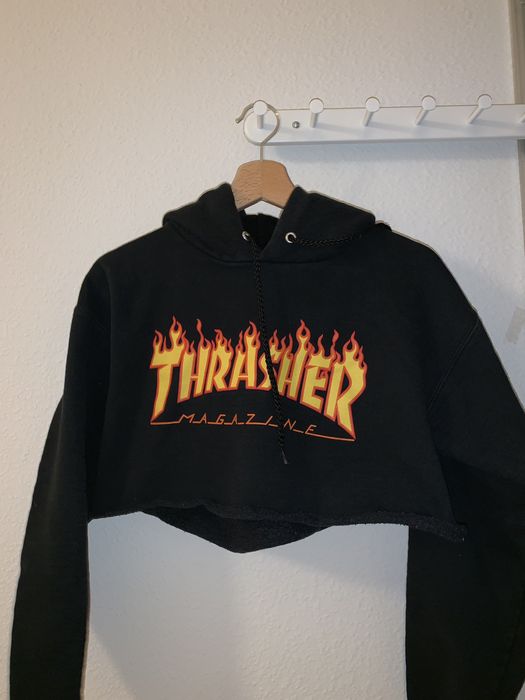 Thrasher crop top on sale hoodie