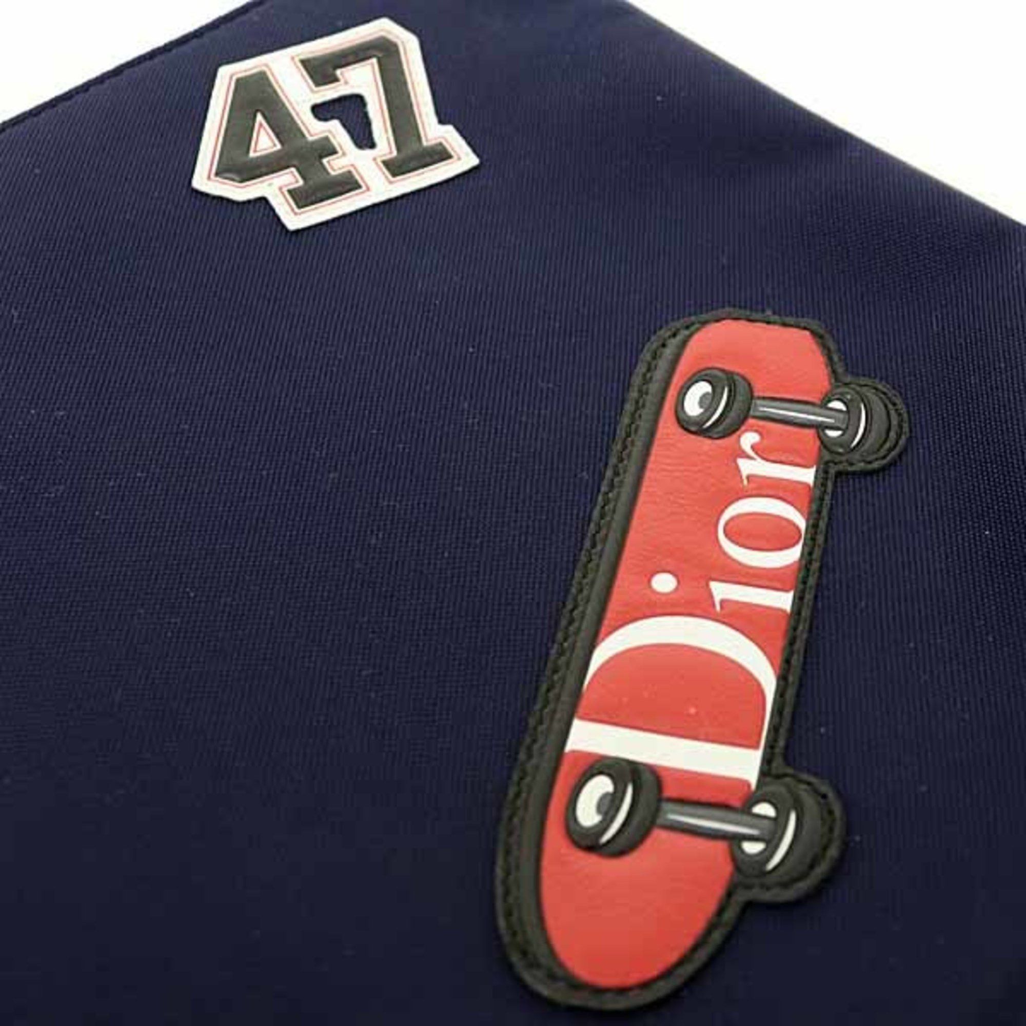 Dior Christian Dior nylon pouch bear, cassette tape, skateboard, size 47, navy and red Size ONE SIZE - 4 Thumbnail