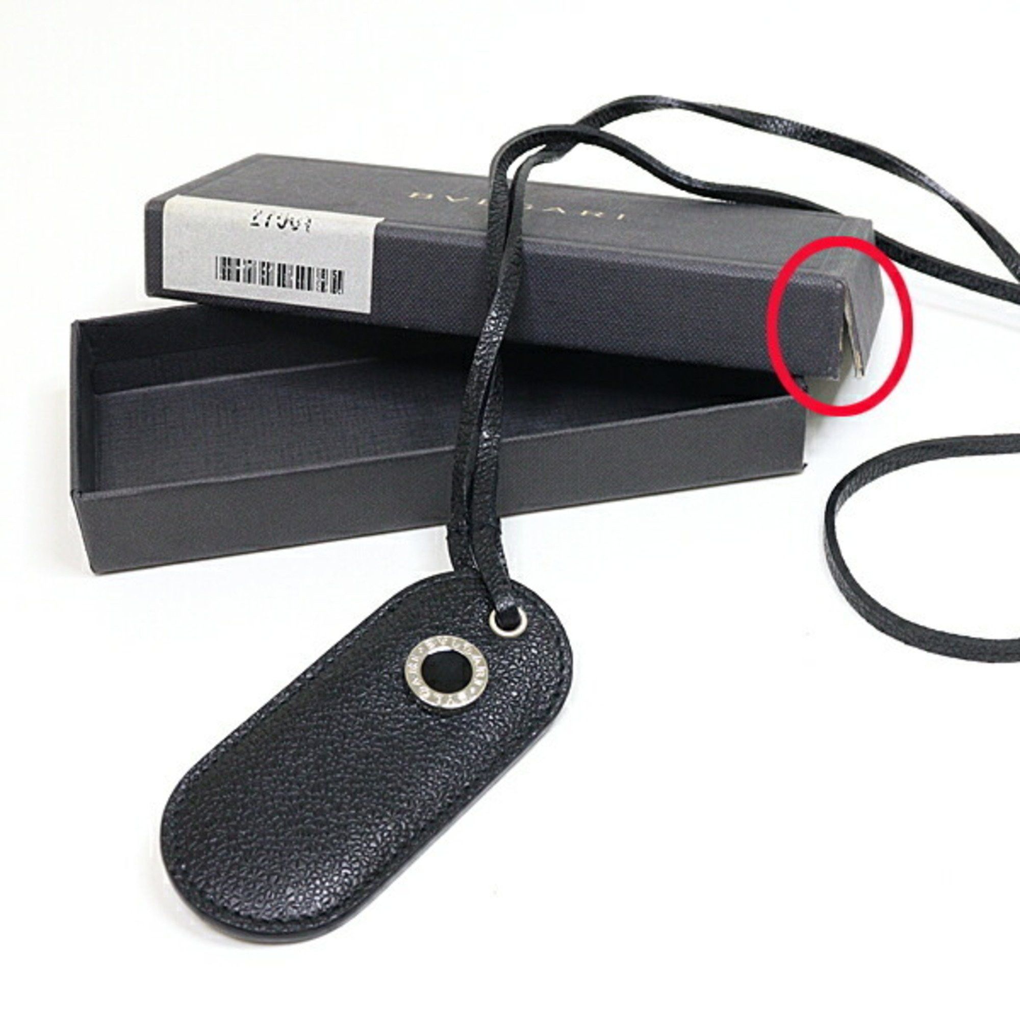 Bvlgari Bvlgari USB holder black strap leather Size ONE SIZE - 2 Thumbnail