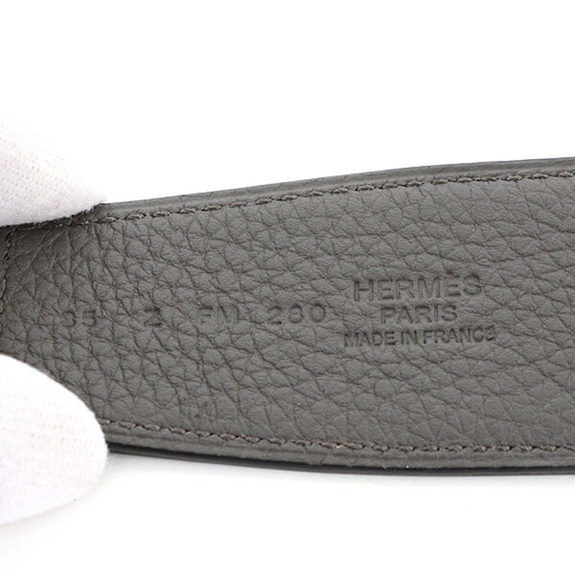 Hermes Hermes Buckle Royal & Leather Belt 38 Box Calf 135/Veau Togo Black/Etain Z Stamp S Size ONE SIZE - 4 Thumbnail