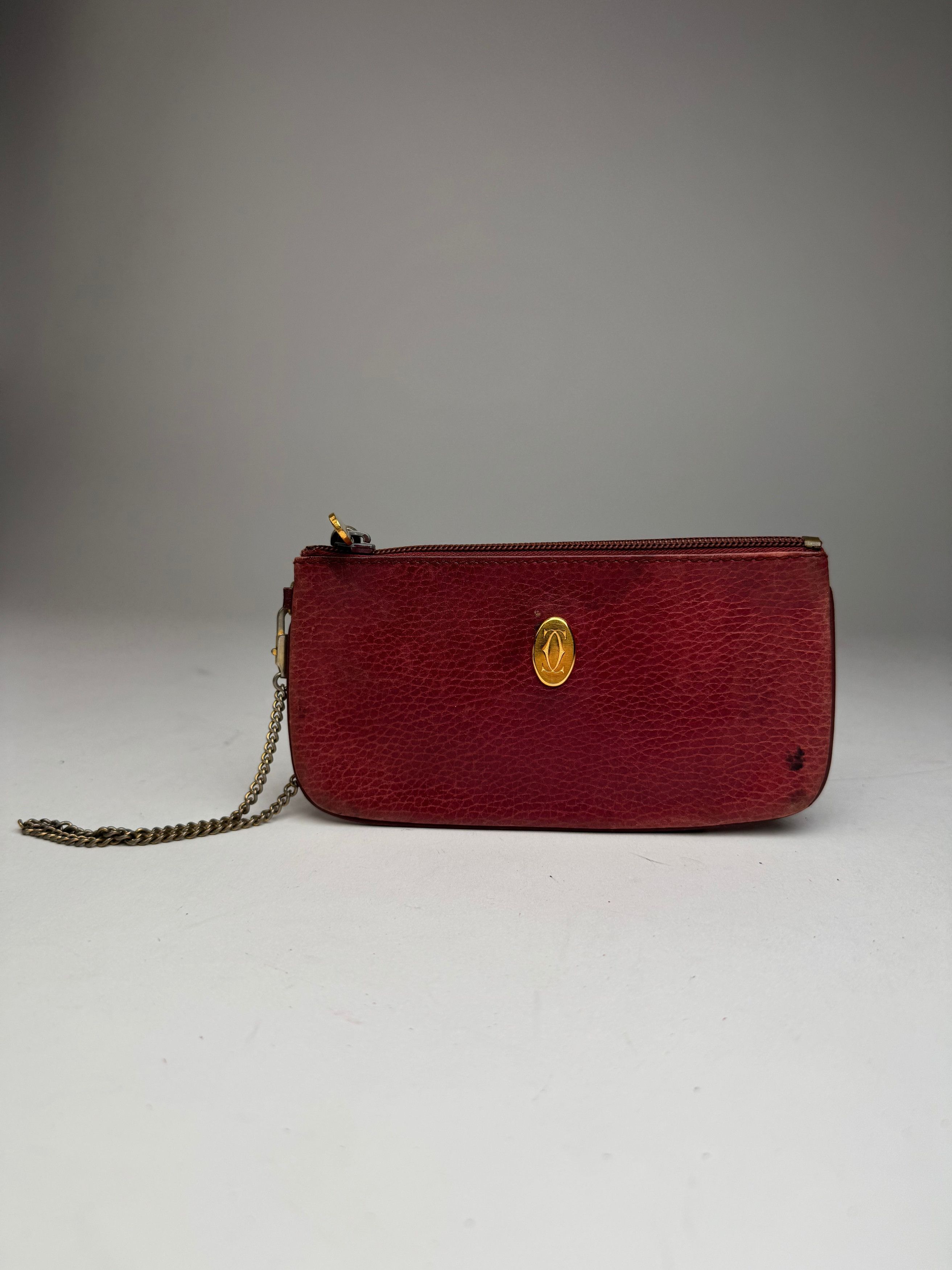 Cartier Vintage Leather Card Holder Burgundy Size ONE SIZE - 8 Thumbnail