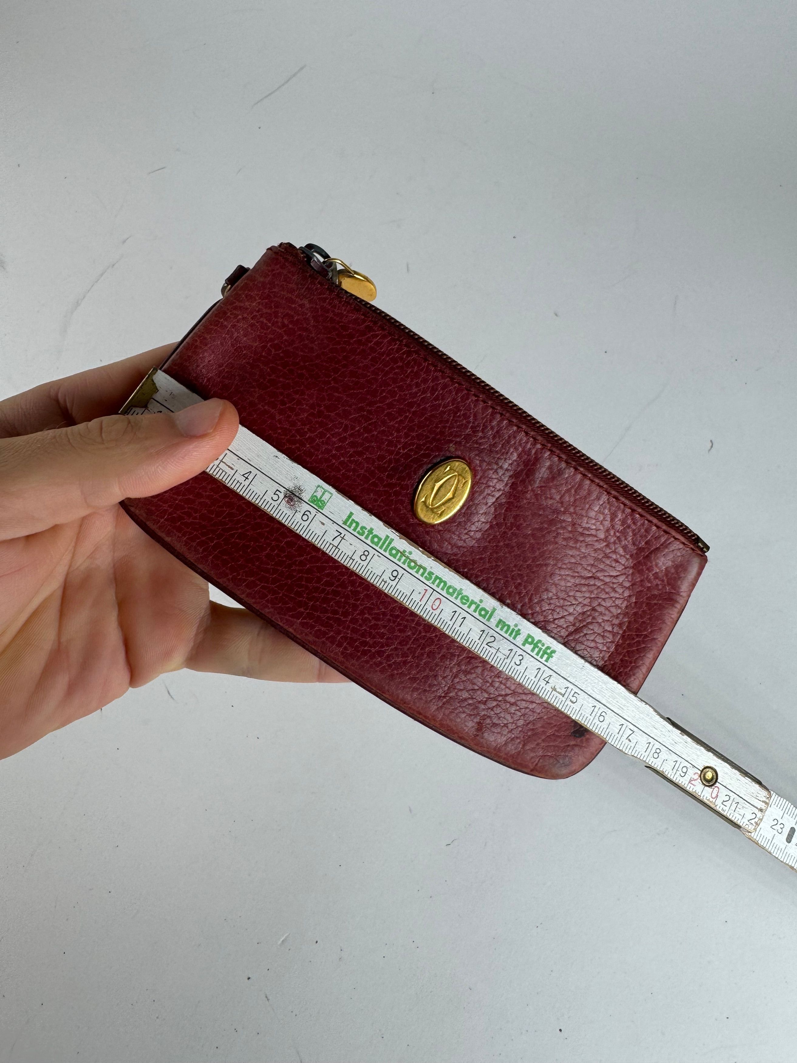 Cartier Vintage Leather Card Holder Burgundy Size ONE SIZE - 9 Thumbnail