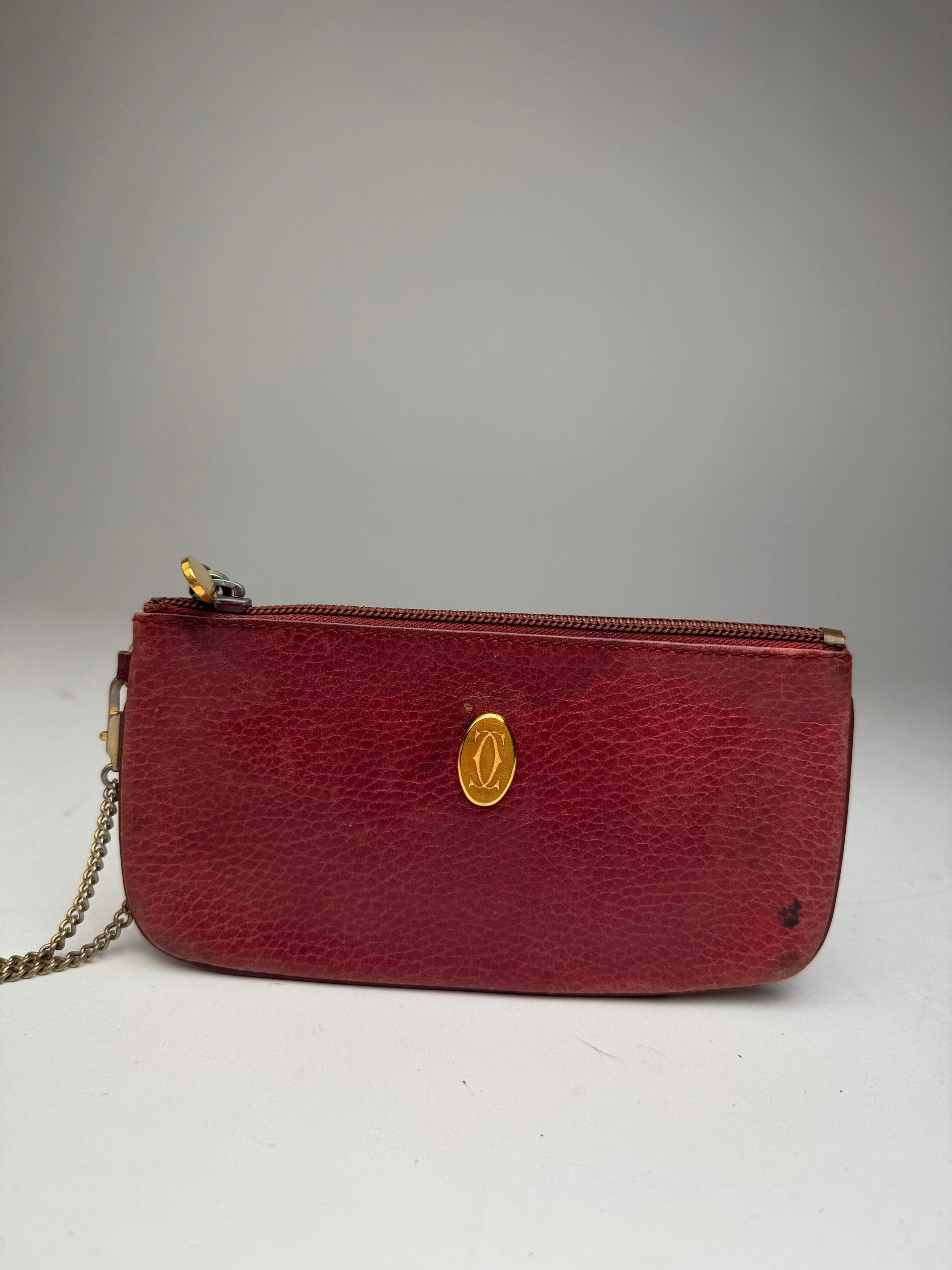 Cartier Vintage Leather Card Holder Burgundy Size ONE SIZE - 10 Thumbnail