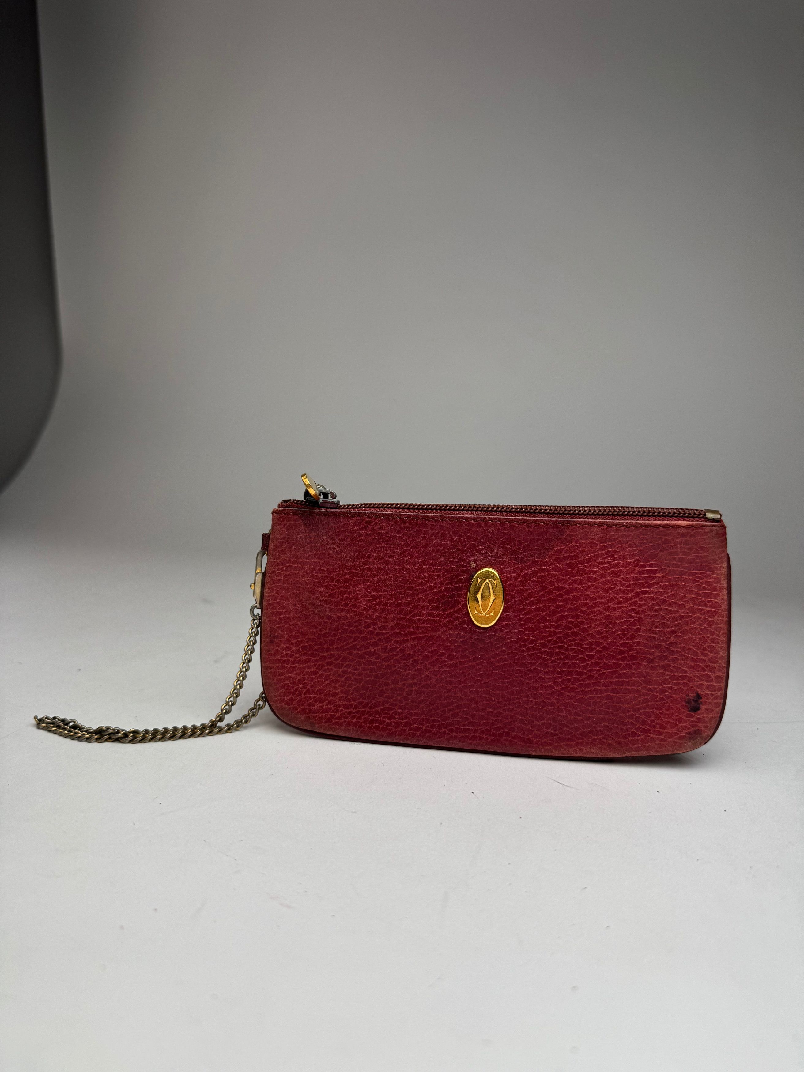 Cartier Vintage Leather Card Holder Burgundy Size ONE SIZE - 6 Thumbnail