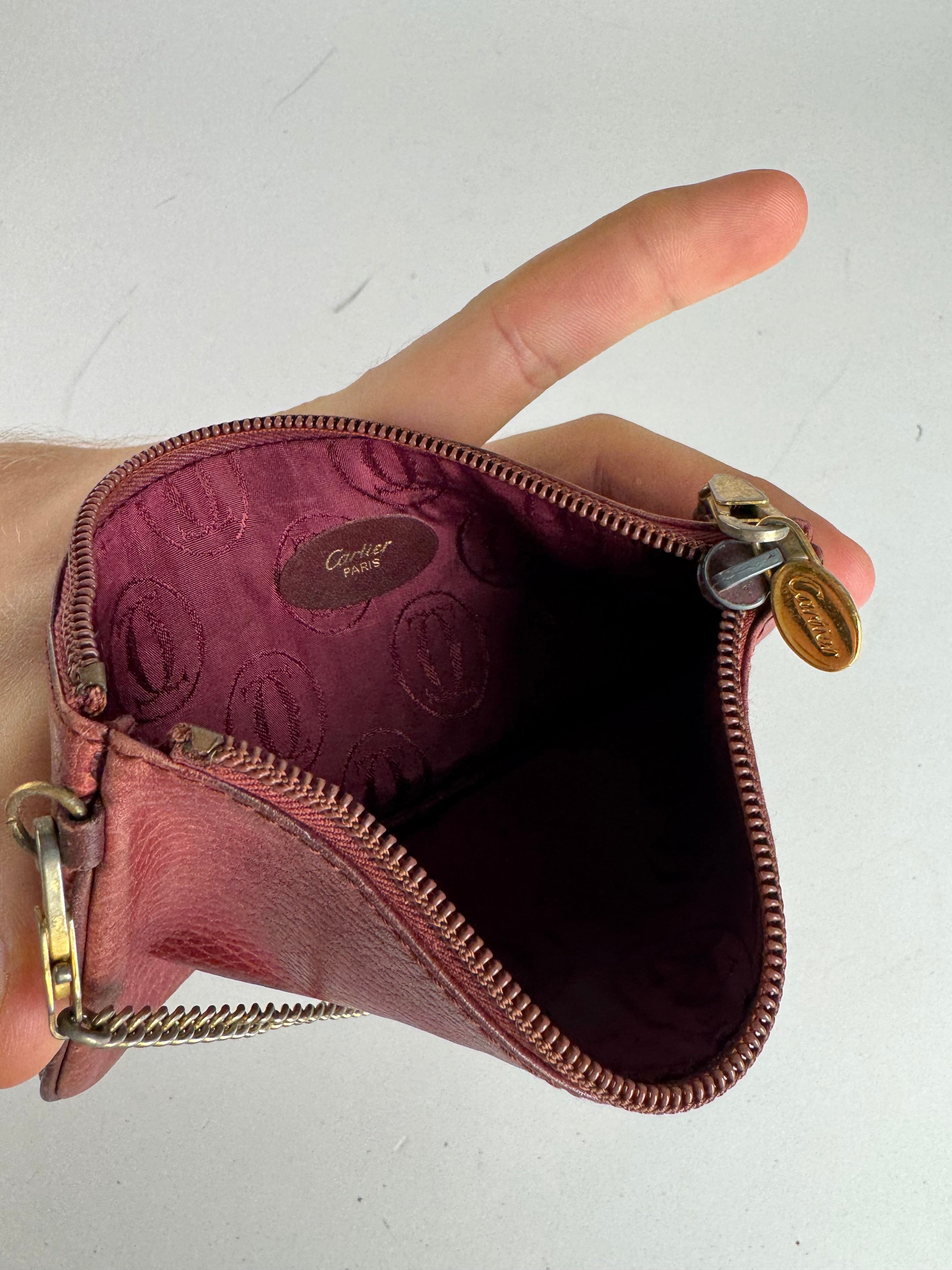 Cartier Vintage Leather Card Holder Burgundy Size ONE SIZE - 5 Thumbnail