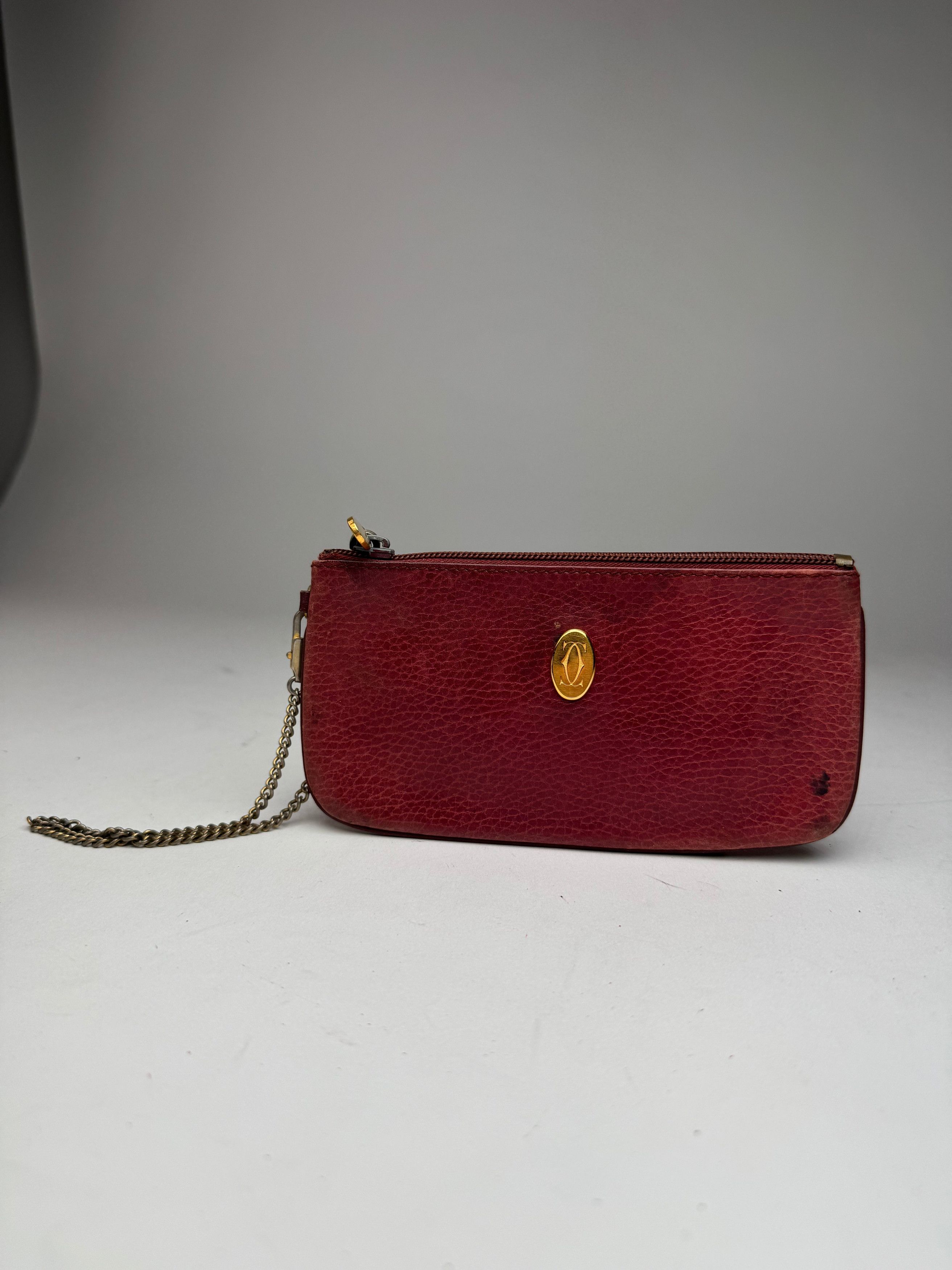 Cartier Vintage Leather Card Holder Burgundy Size ONE SIZE - 12 Thumbnail