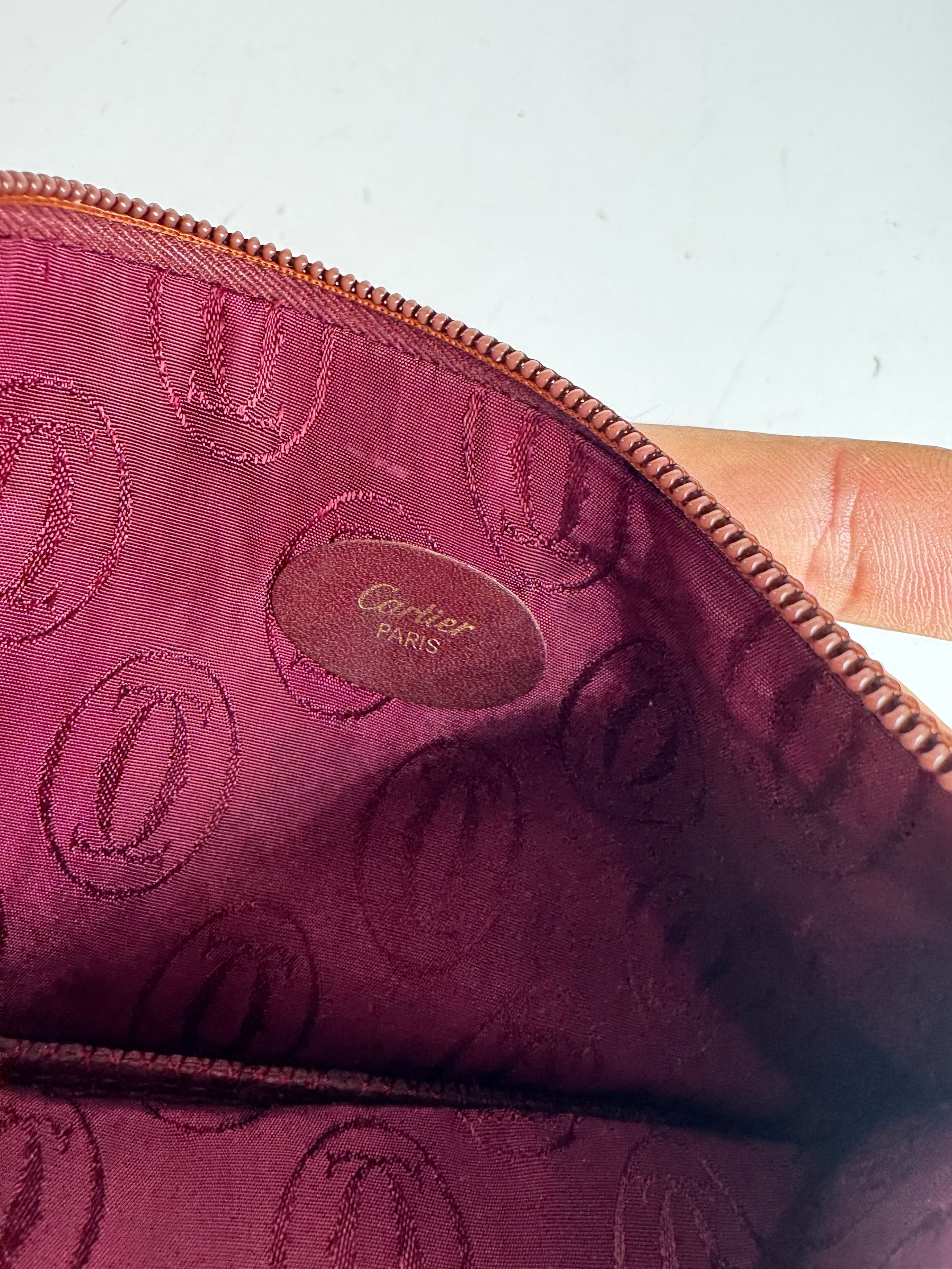 Cartier Vintage Leather Card Holder Burgundy Size ONE SIZE - 7 Thumbnail