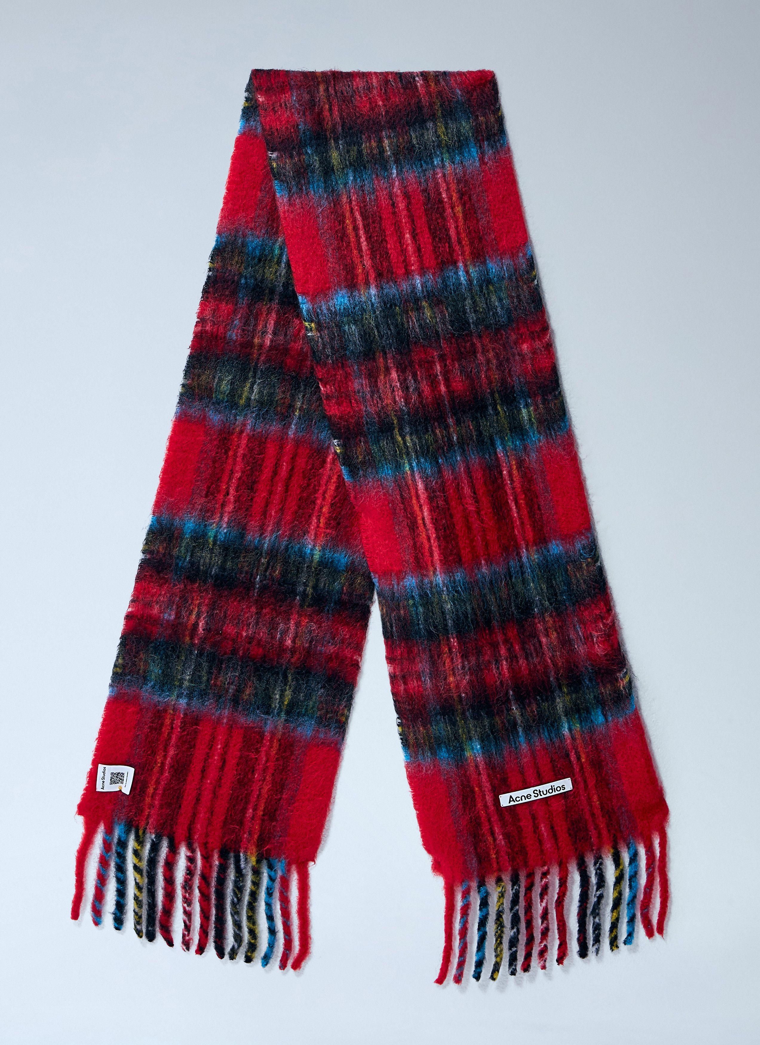 Acne Studios Mohair Checked Scarf Size ONE SIZE - 2 Thumbnail
