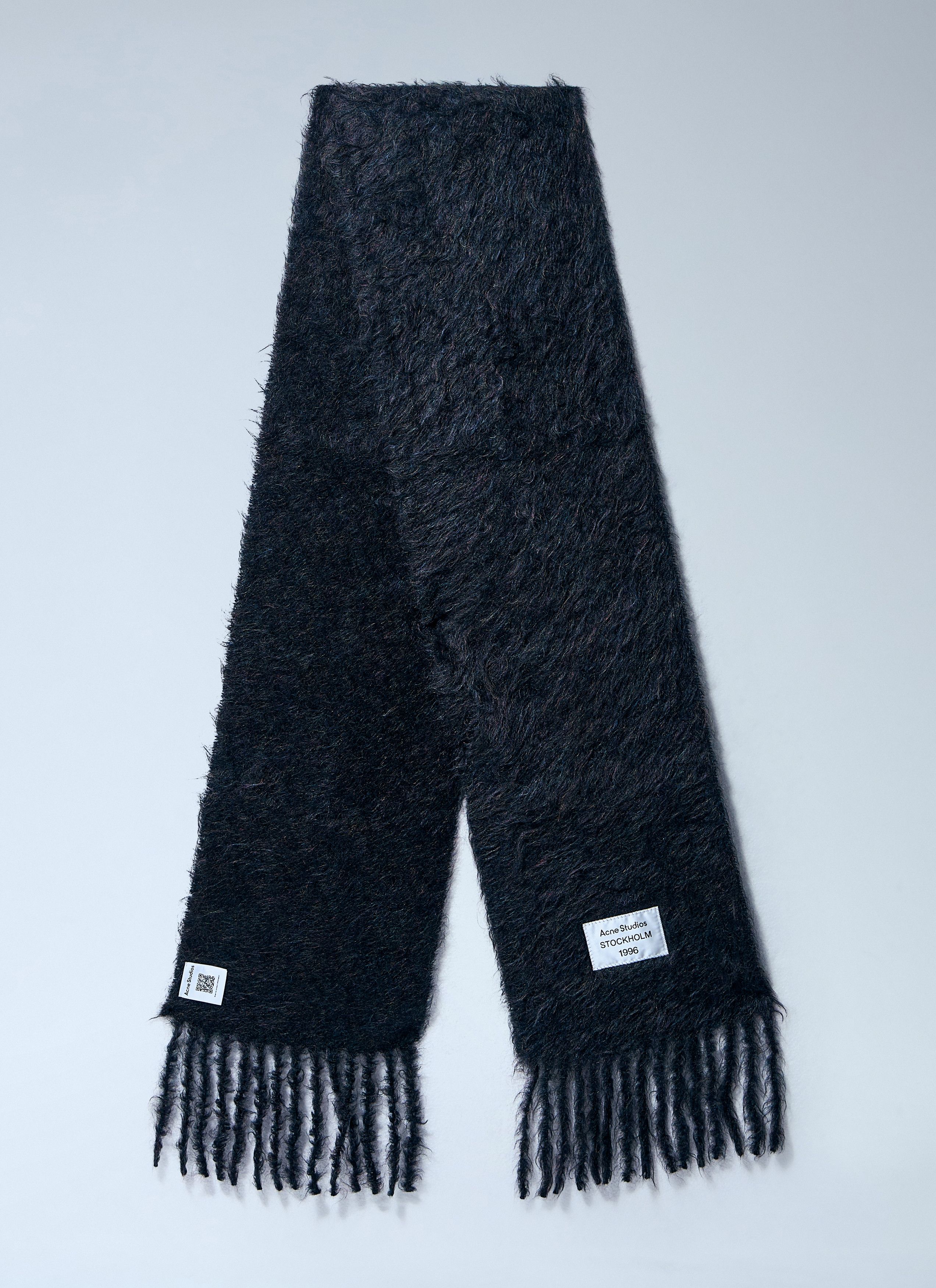 Acne Studios Fringed Wool-Blend Scarf Size ONE SIZE - 2 Thumbnail