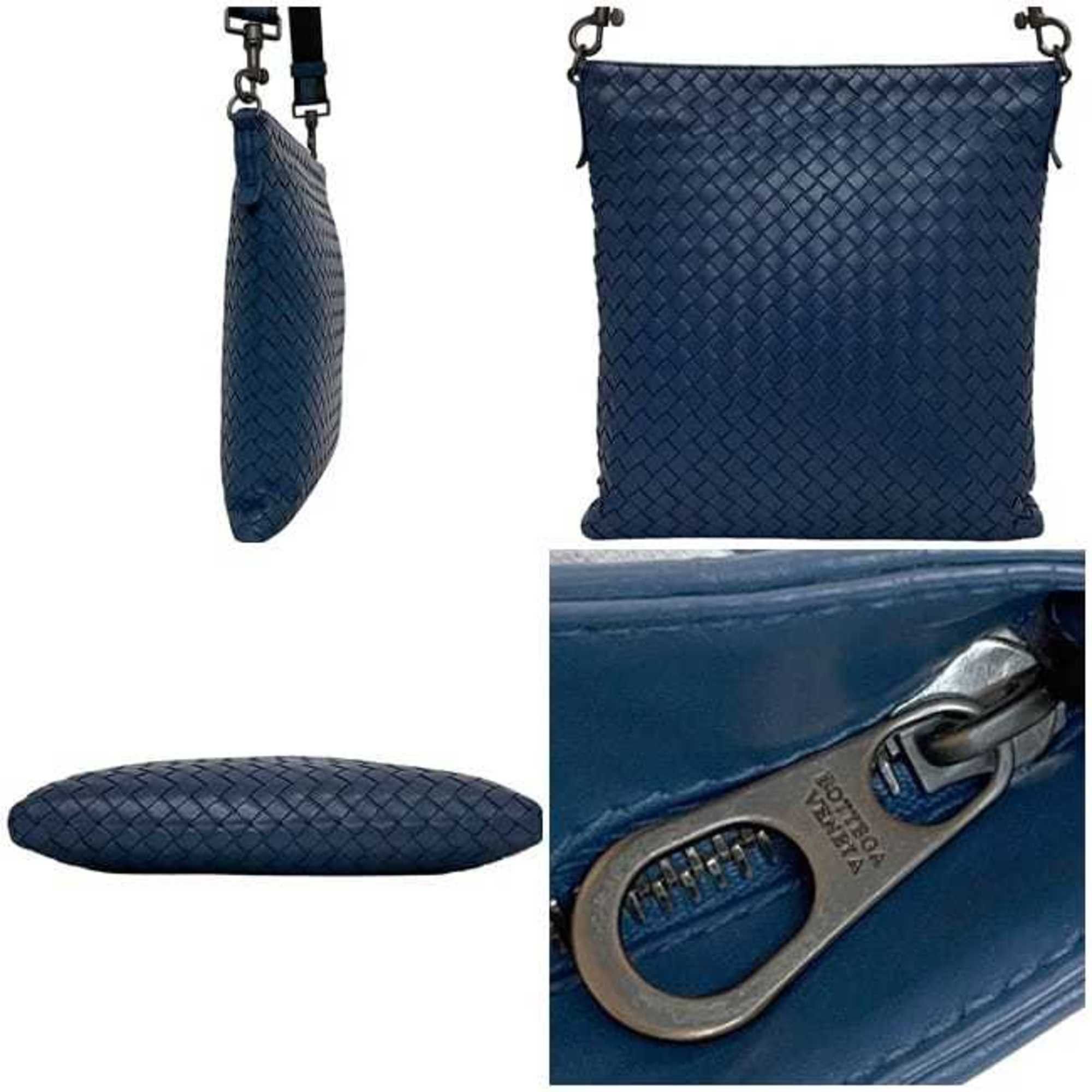 Bottega Veneta Bottega Veneta Shoulder Bag f-24190 Blue Intrecciato Leather B02918879R BOTTEGA VENETA Crossbody Braided for Men and Women Size ONE SIZE - 3 Thumbnail
