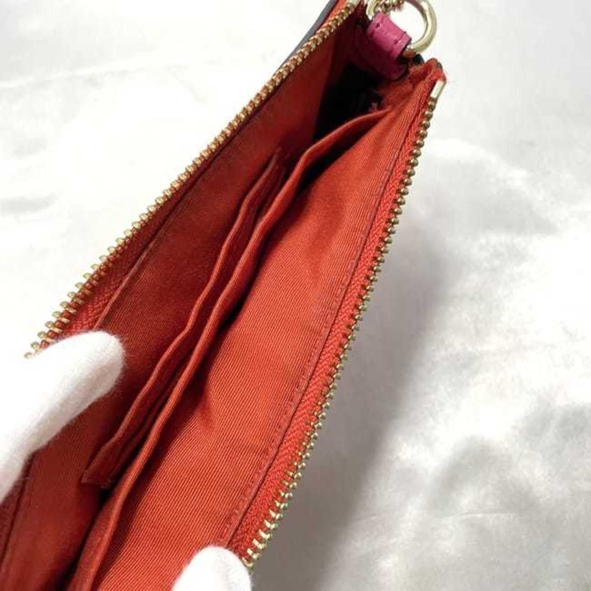 Coach Coach Pouch ec-24044 Pink F65471 PVC Leather Studs COACH Chain Flower Women's Size ONE SIZE - 10 Thumbnail