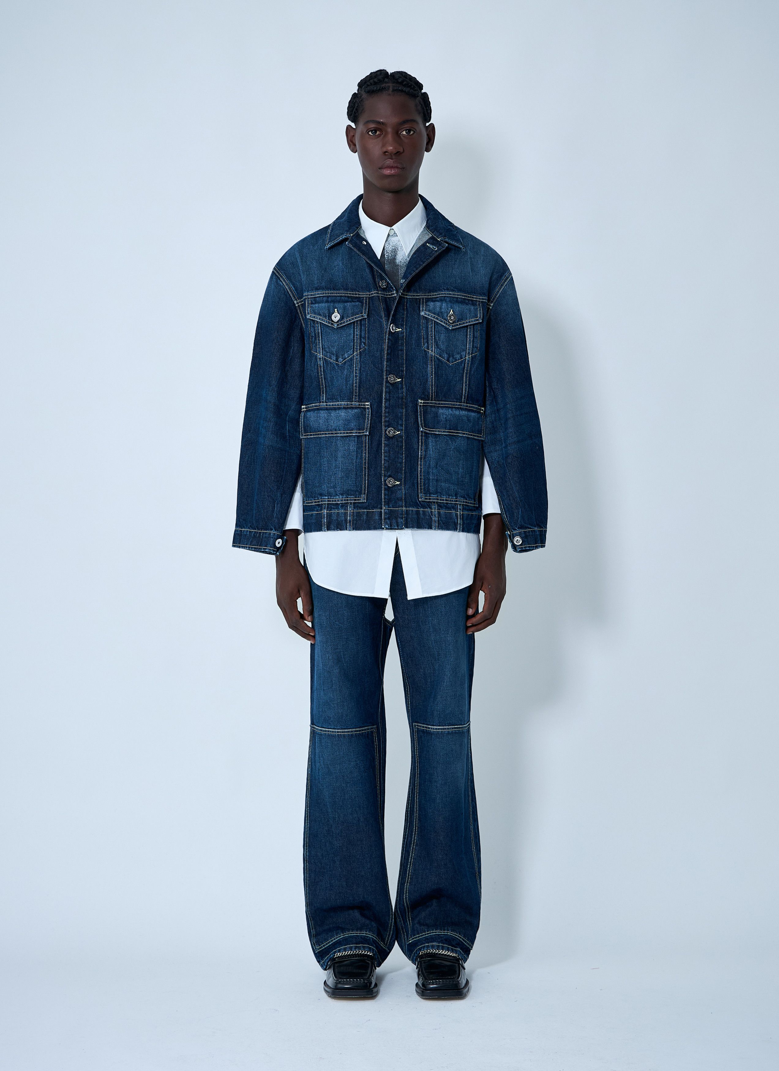 Jean Paul Gaultier Cut.Out Denim Jacket Size US M / EU 48-50 / 2 - 2 Thumbnail