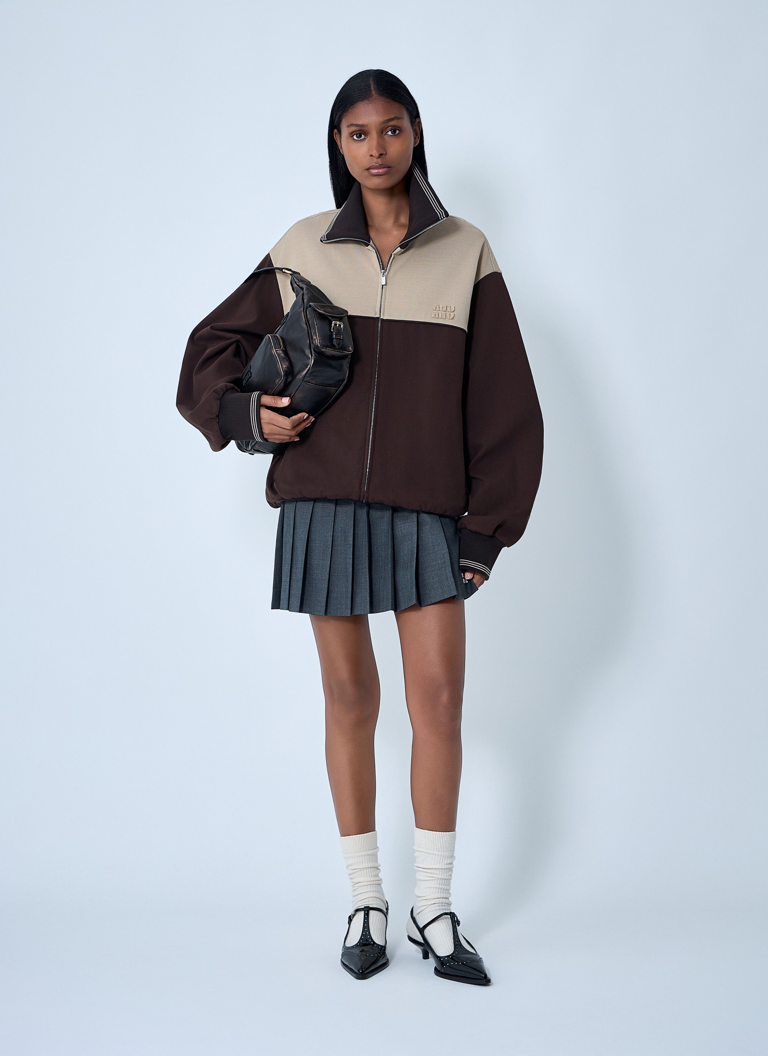 Miu Miu Contrast Panel Jacket Size XS / US 0-2 / IT 36-38 - 2 Thumbnail
