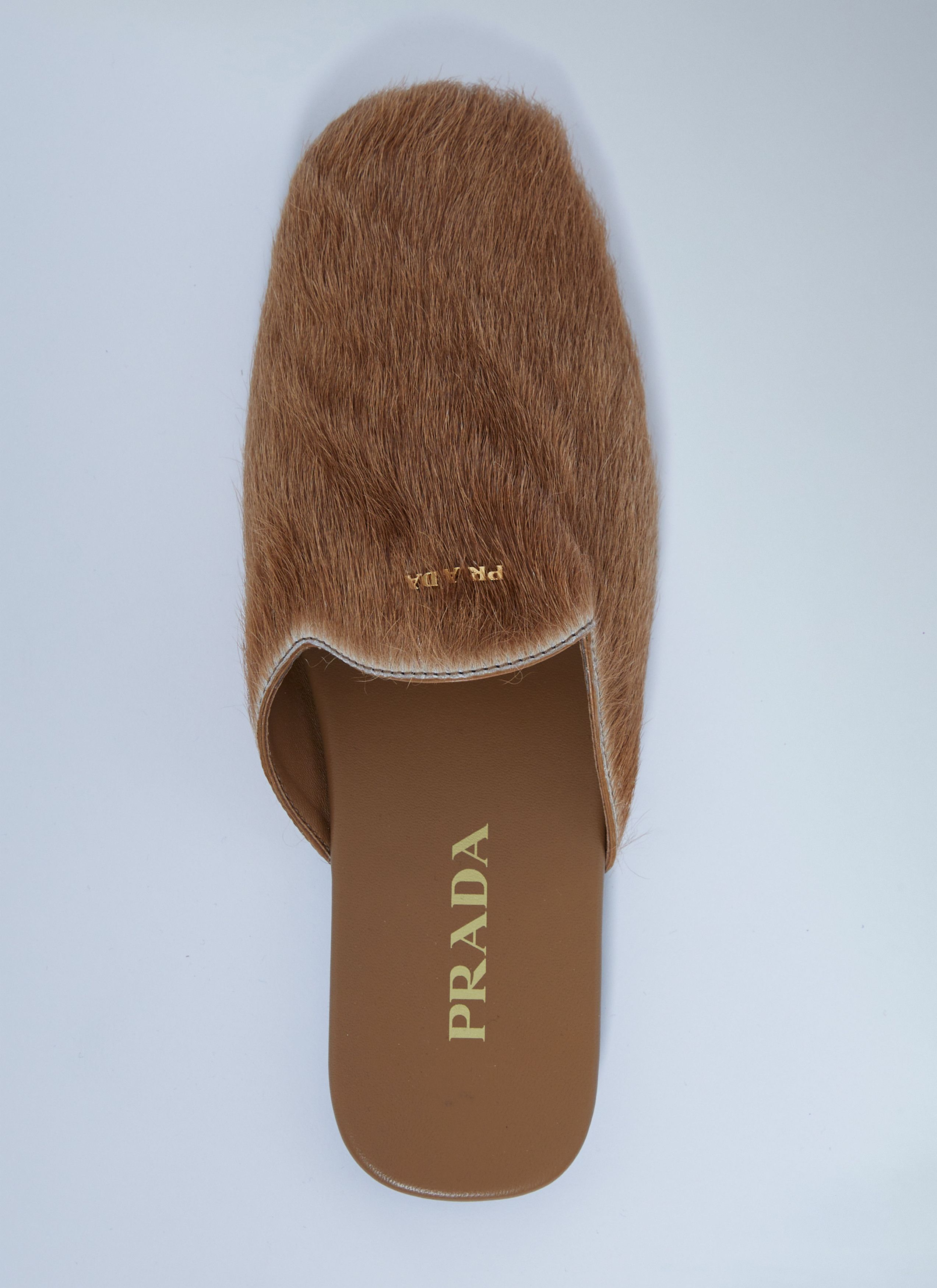 Prada Leather Pony-Hair Mules Size US 8 / IT 38 - 6 Thumbnail