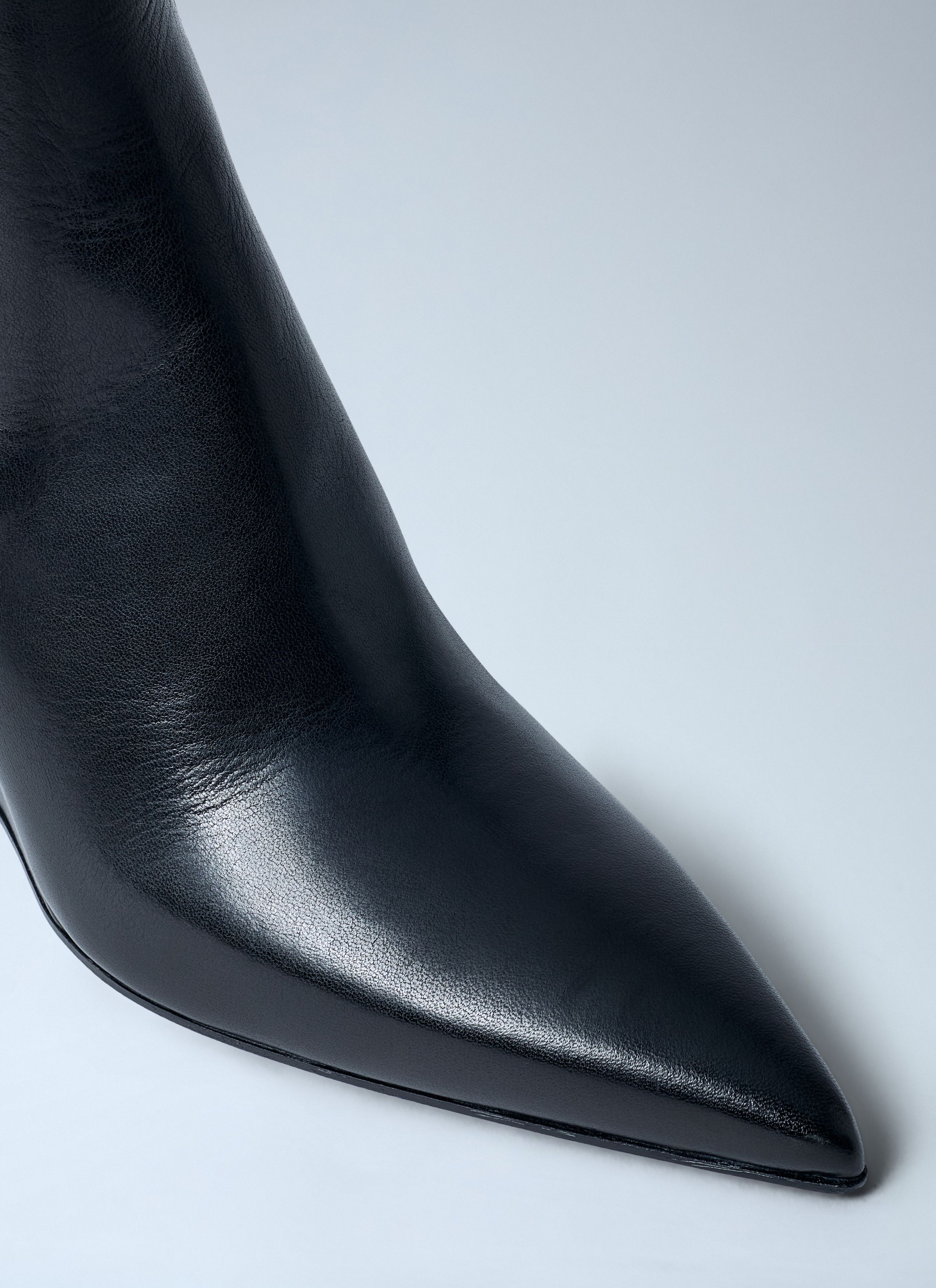 Rick Owens Leather Wedge Ankle Boots Size US 6 / IT 36 - 3 Thumbnail