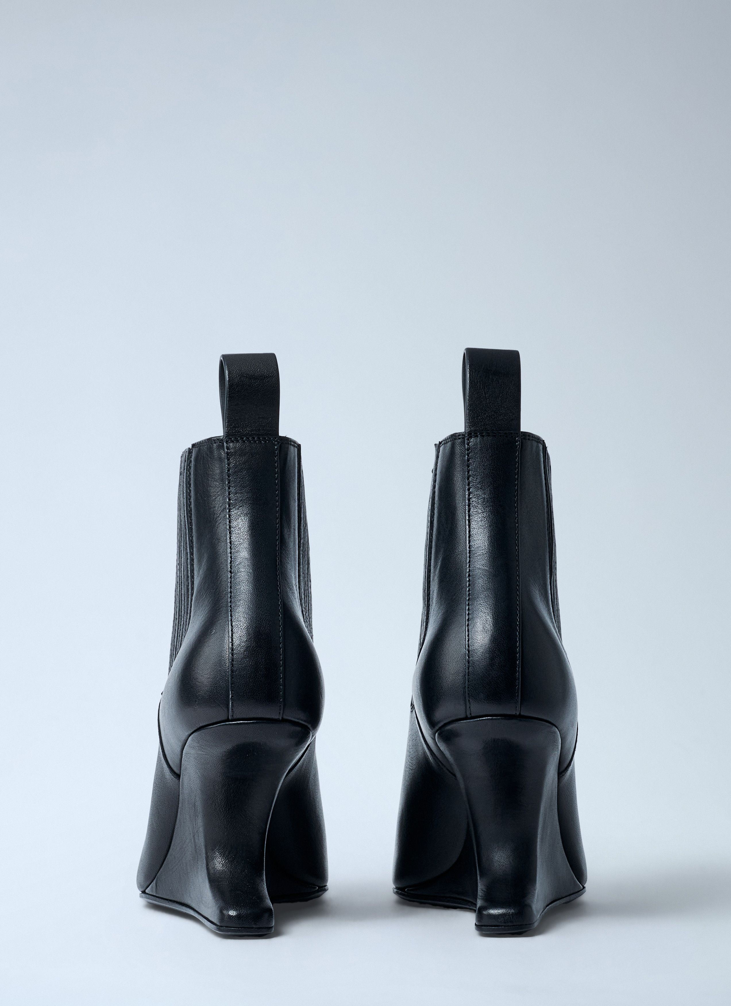 Rick Owens Leather Wedge Ankle Boots Size US 6 / IT 36 - 5 Thumbnail