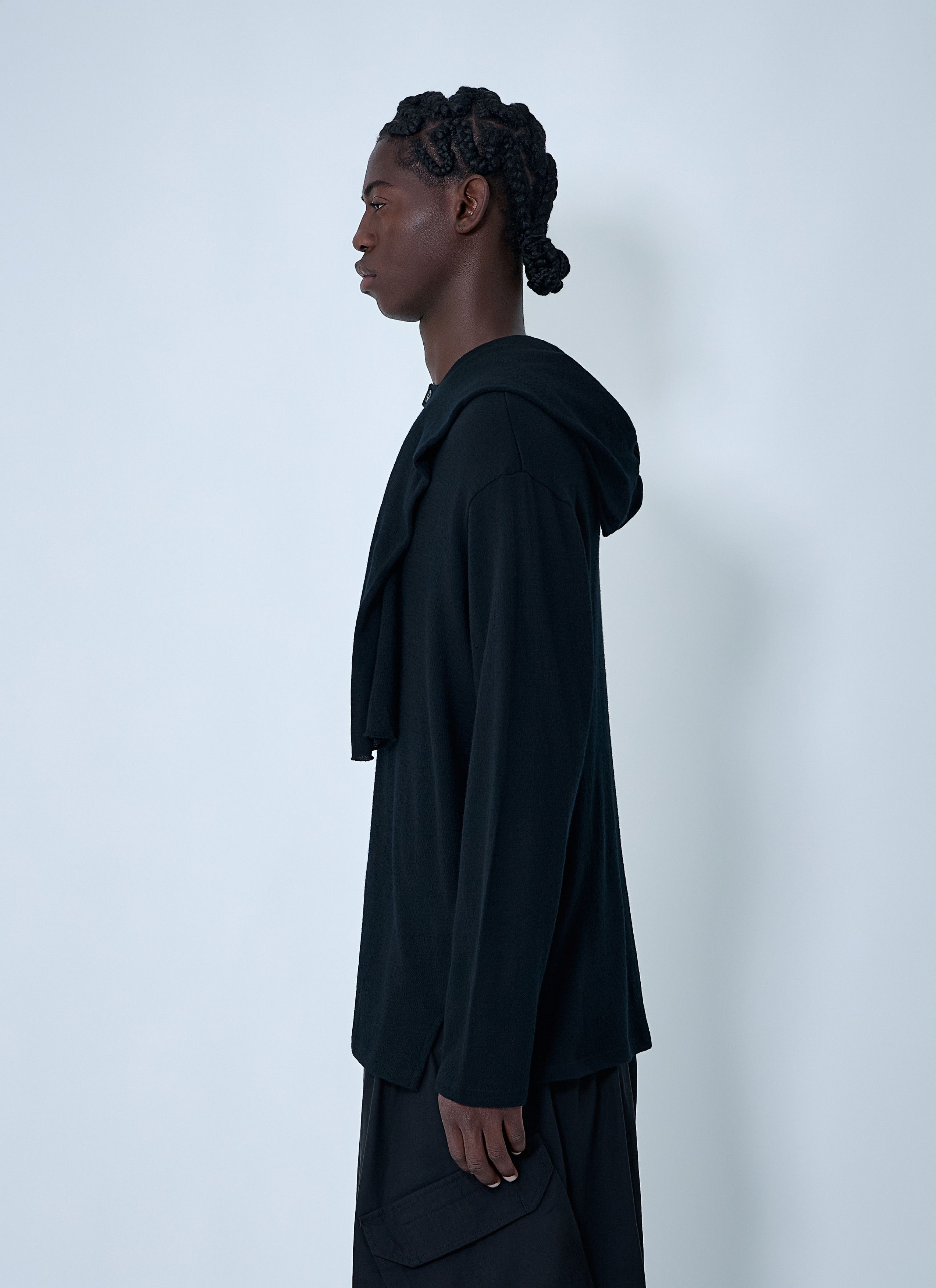 Yohji Yamamoto Hooded Sweater Size US L / EU 52-54 / 3 - 3 Thumbnail