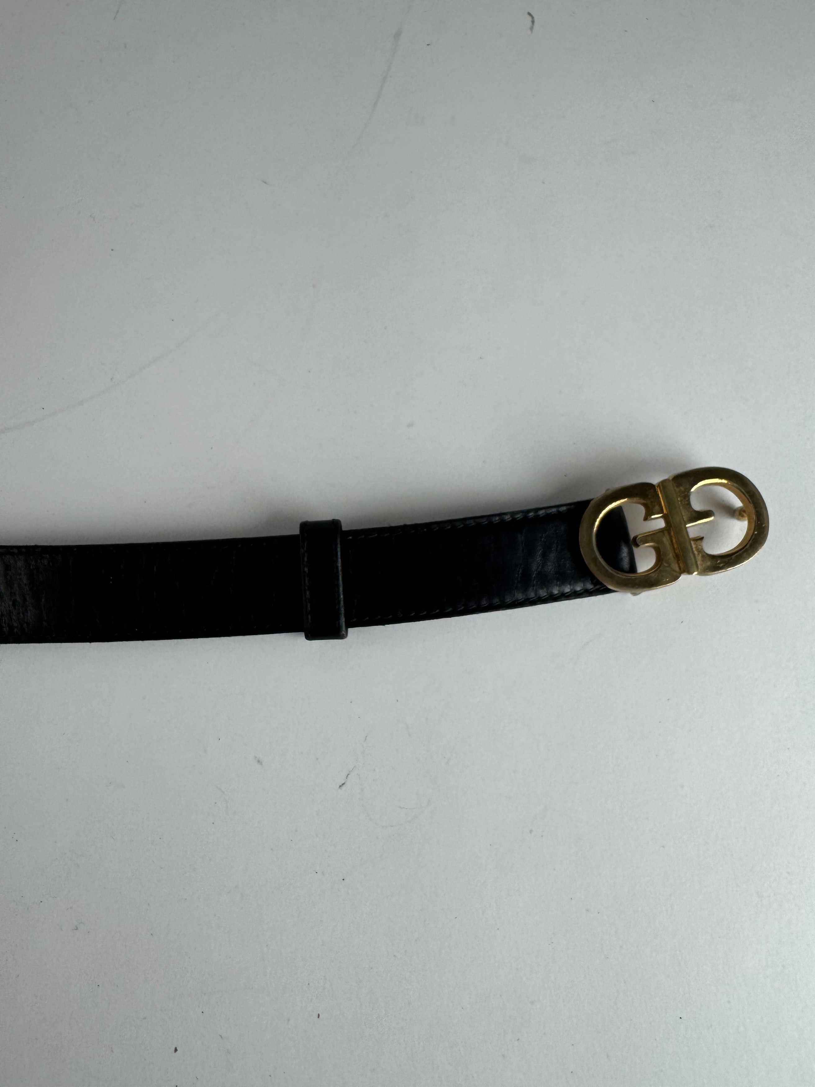 Gucci Vintage Leather Belt Black Size ONE SIZE - 8 Thumbnail