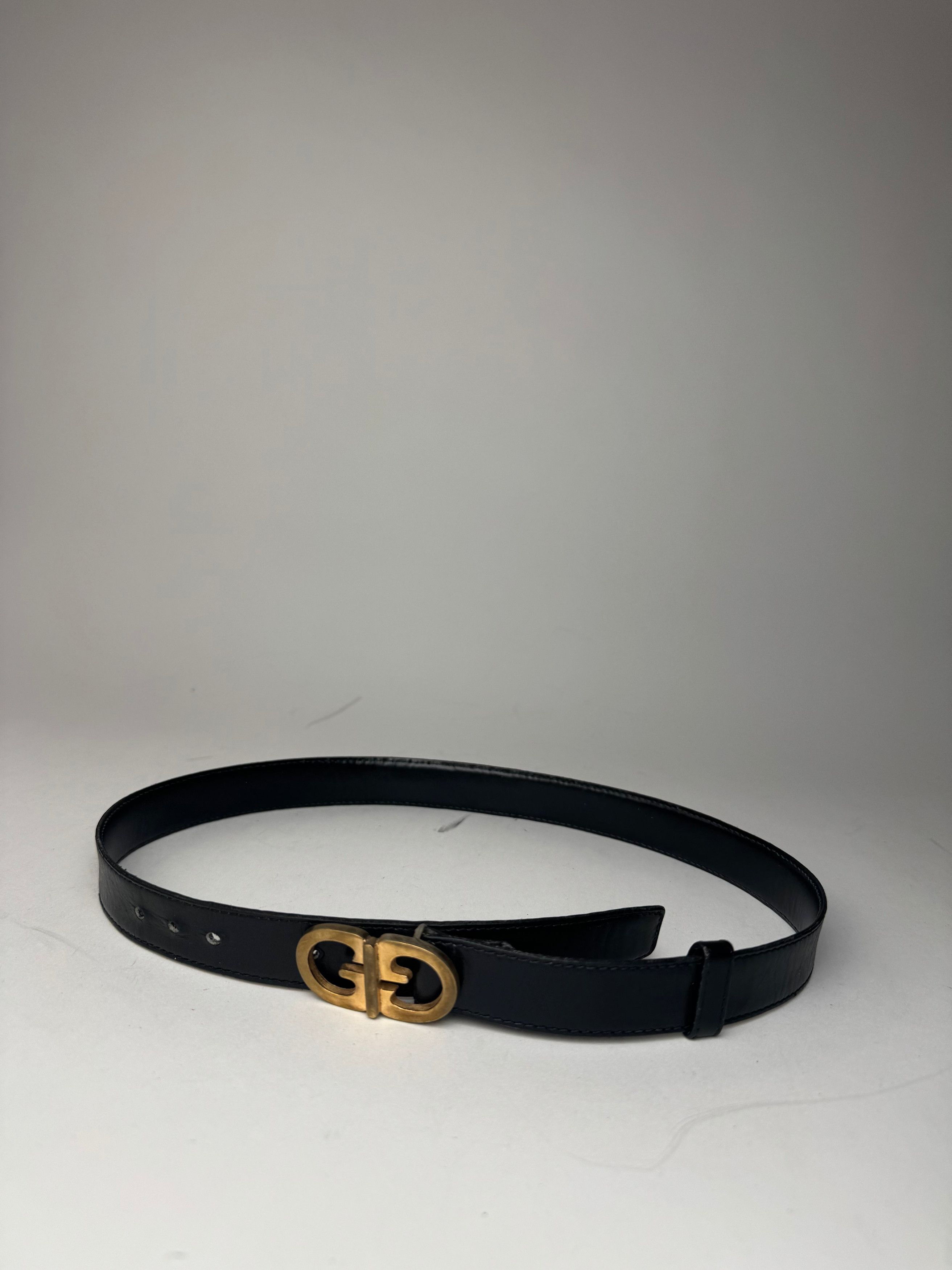 Gucci Vintage Leather Belt Black Size ONE SIZE - 7 Thumbnail