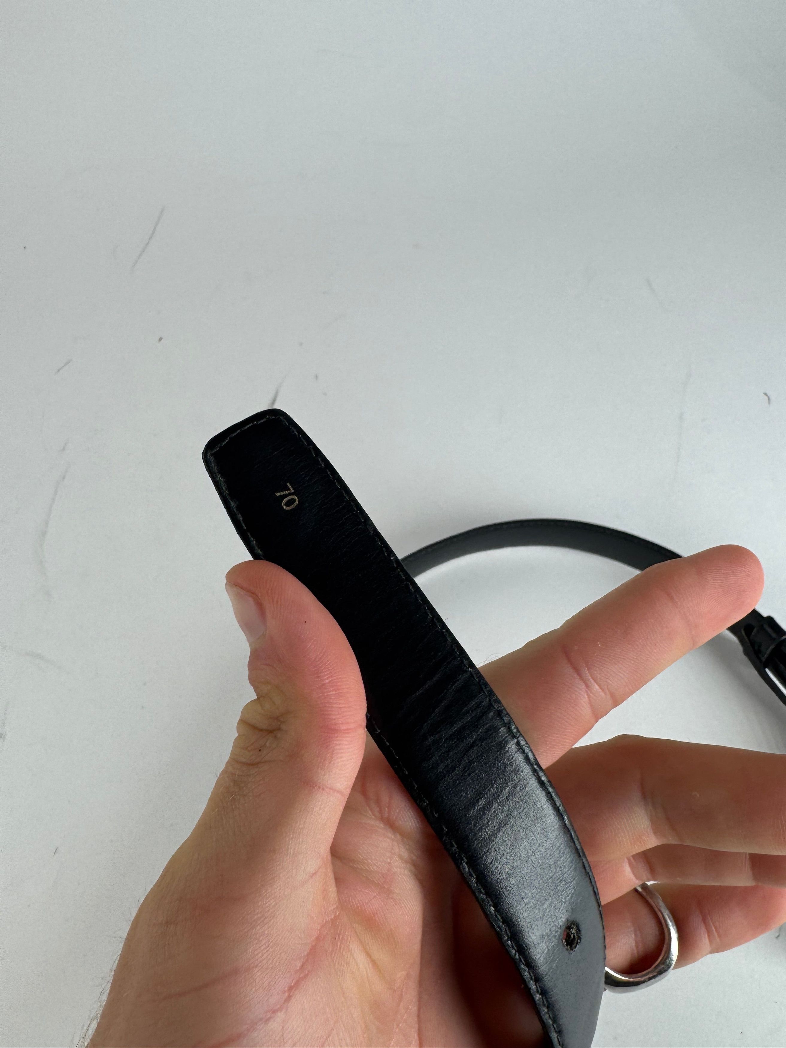 Gucci Vintage Leather Belt Black Size ONE SIZE - 5 Thumbnail