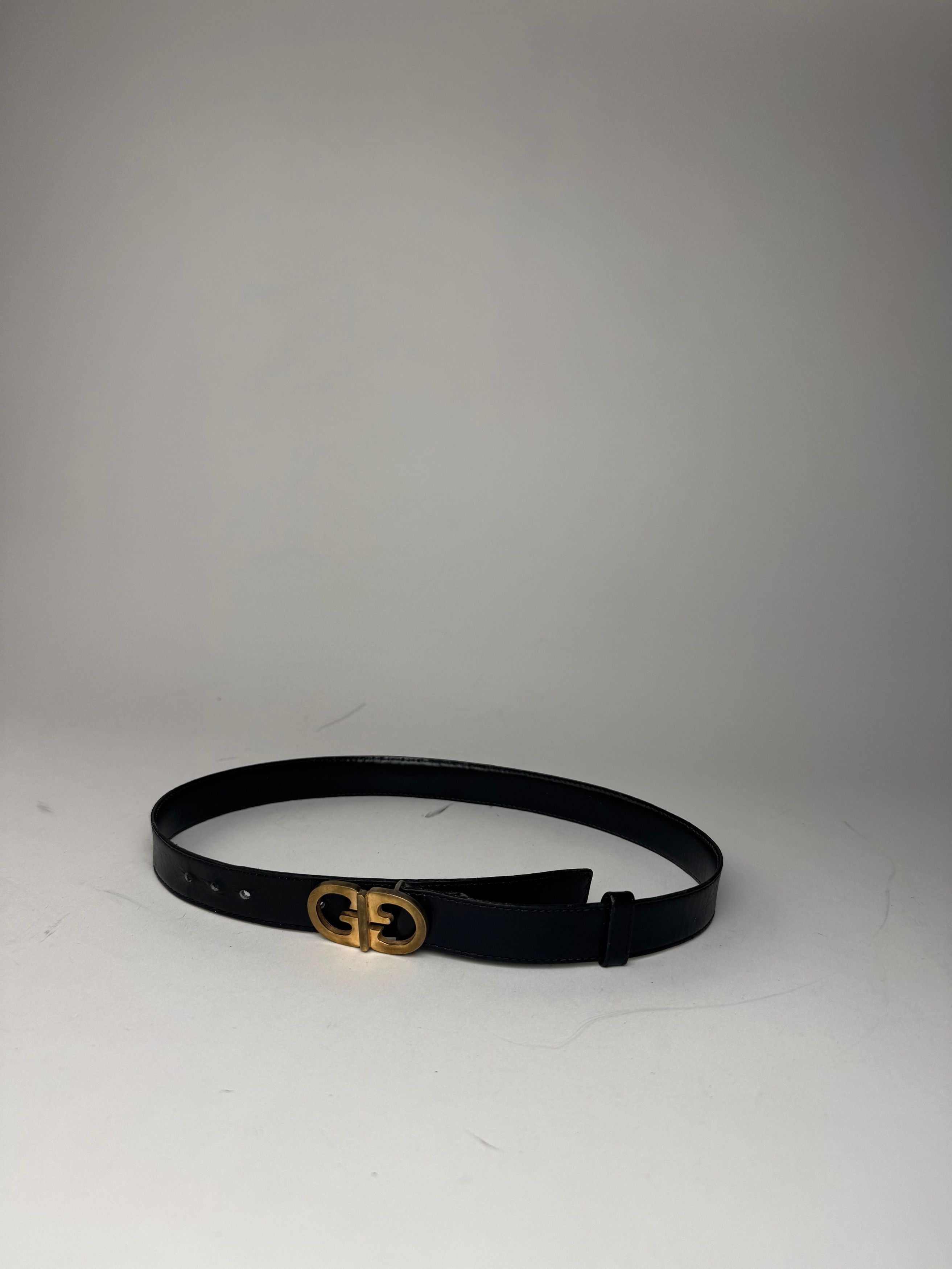 Gucci Vintage Leather Belt Black Size ONE SIZE - 11 Thumbnail