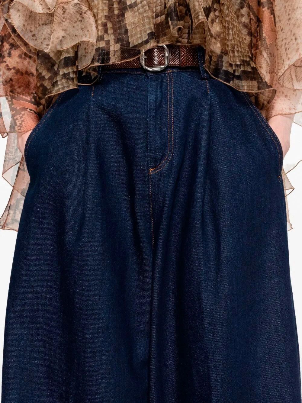 7 For All Mankind `Pleated Wide Trouser Franklin` Jeans Size 26" / US 2 / IT 38 - 4 Thumbnail
