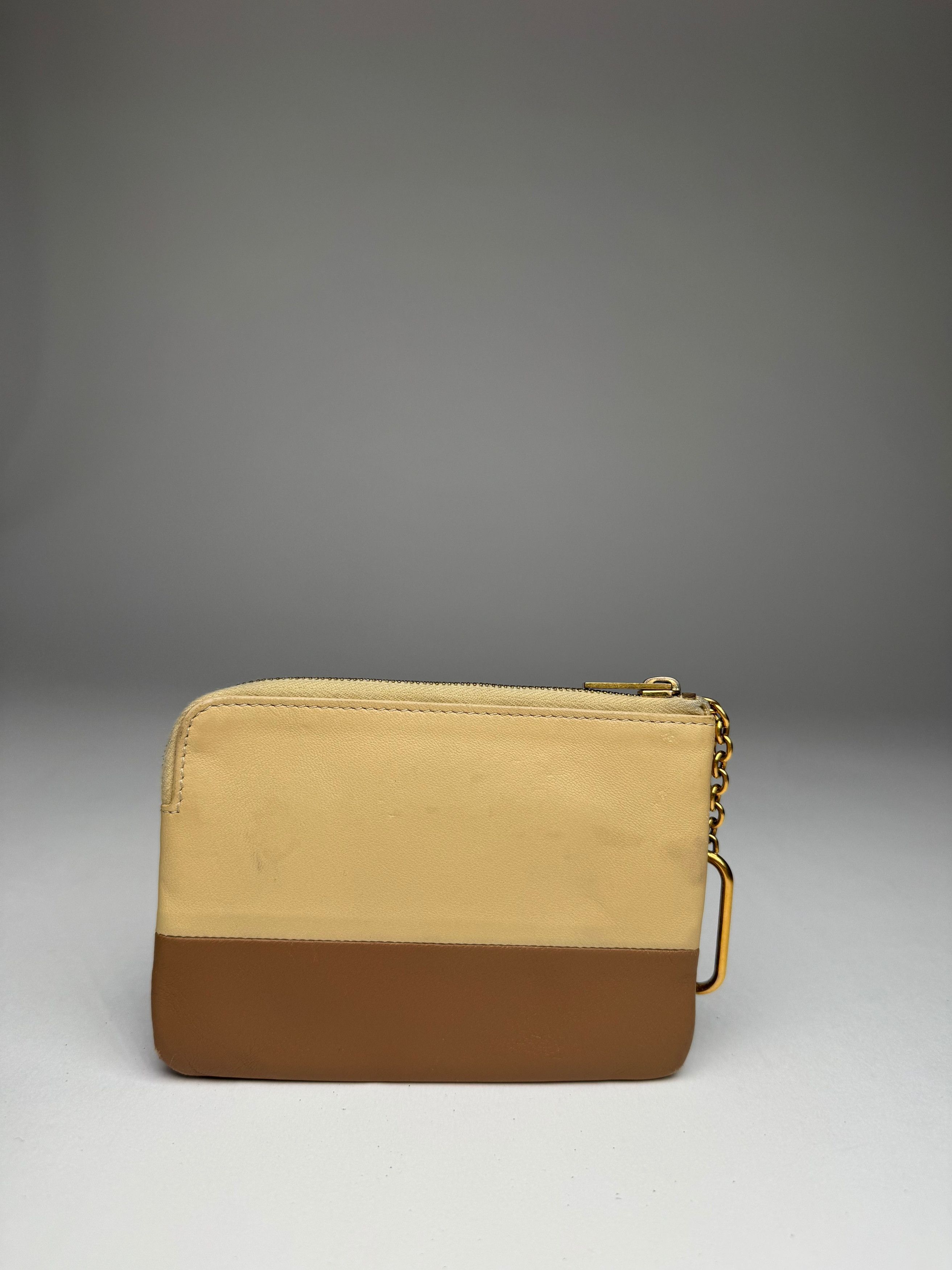 Celine Vintage Paris Leather Card Holder Beige Brown Size ONE SIZE - 8 Thumbnail